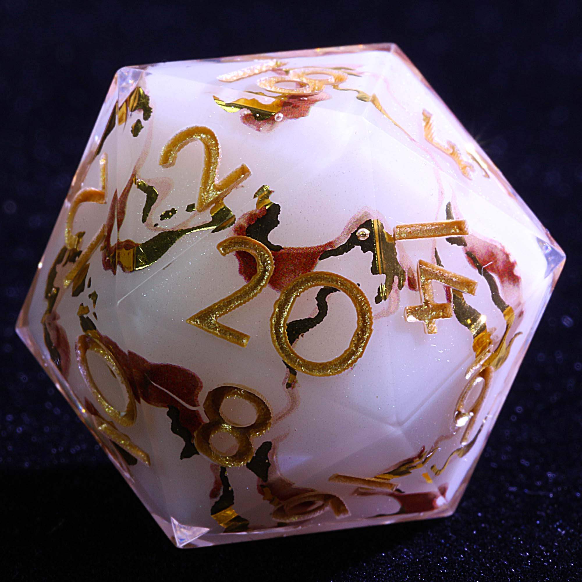 9 Polyhedral Resin DD Set of Dice Aureate Dust Oath - Dice of Dragons