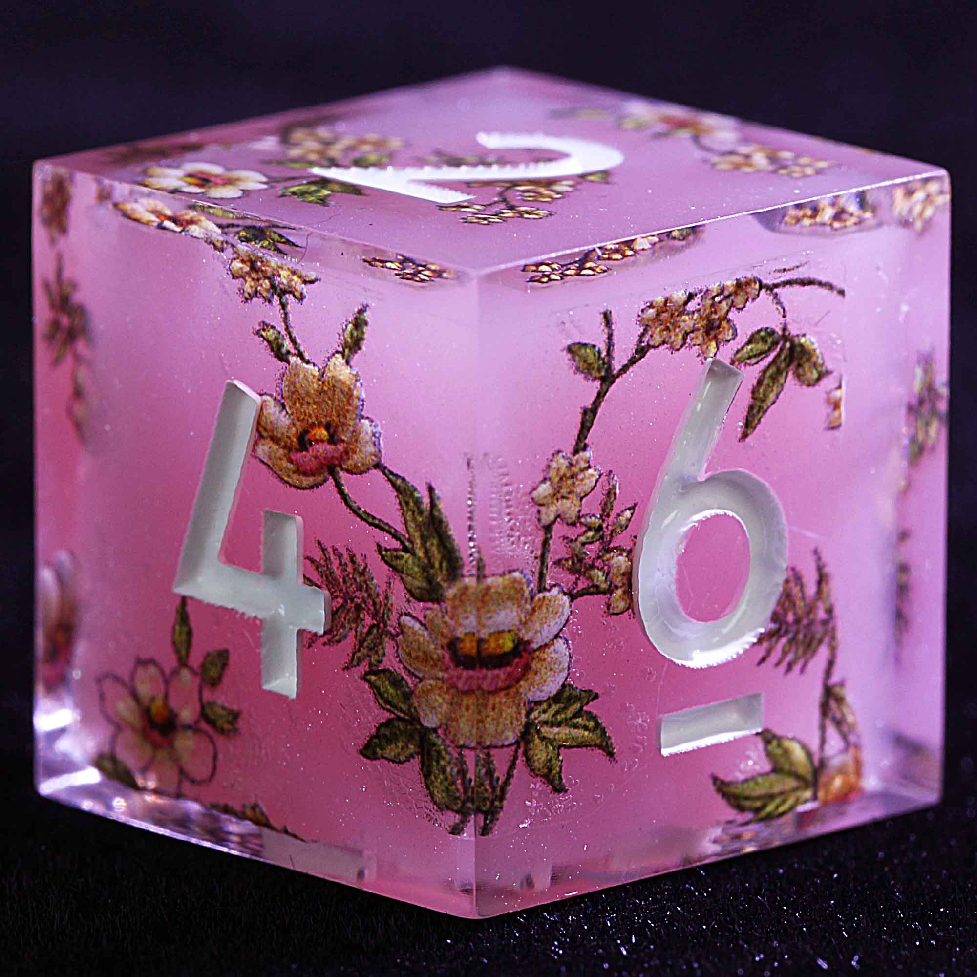 9 Polyhedral Resin DD Set Dice Blossom Fresh Flower - Dice of Dragons