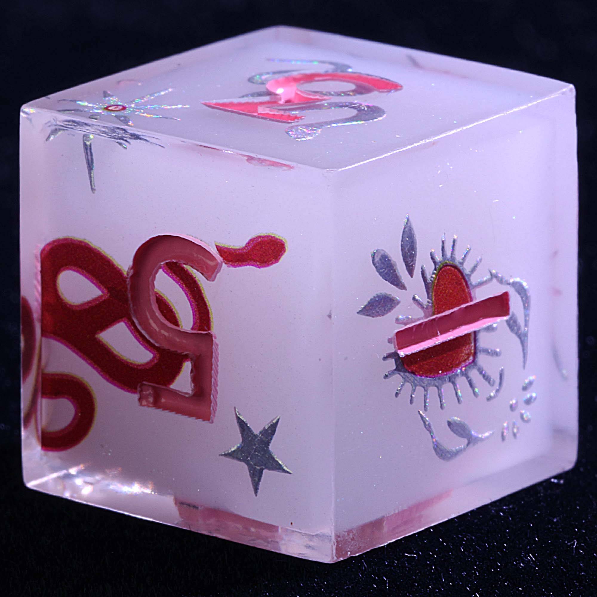 9 Polyhedral Resin DD Set Dice Serpent's Blood Oath - Dice of Dragons