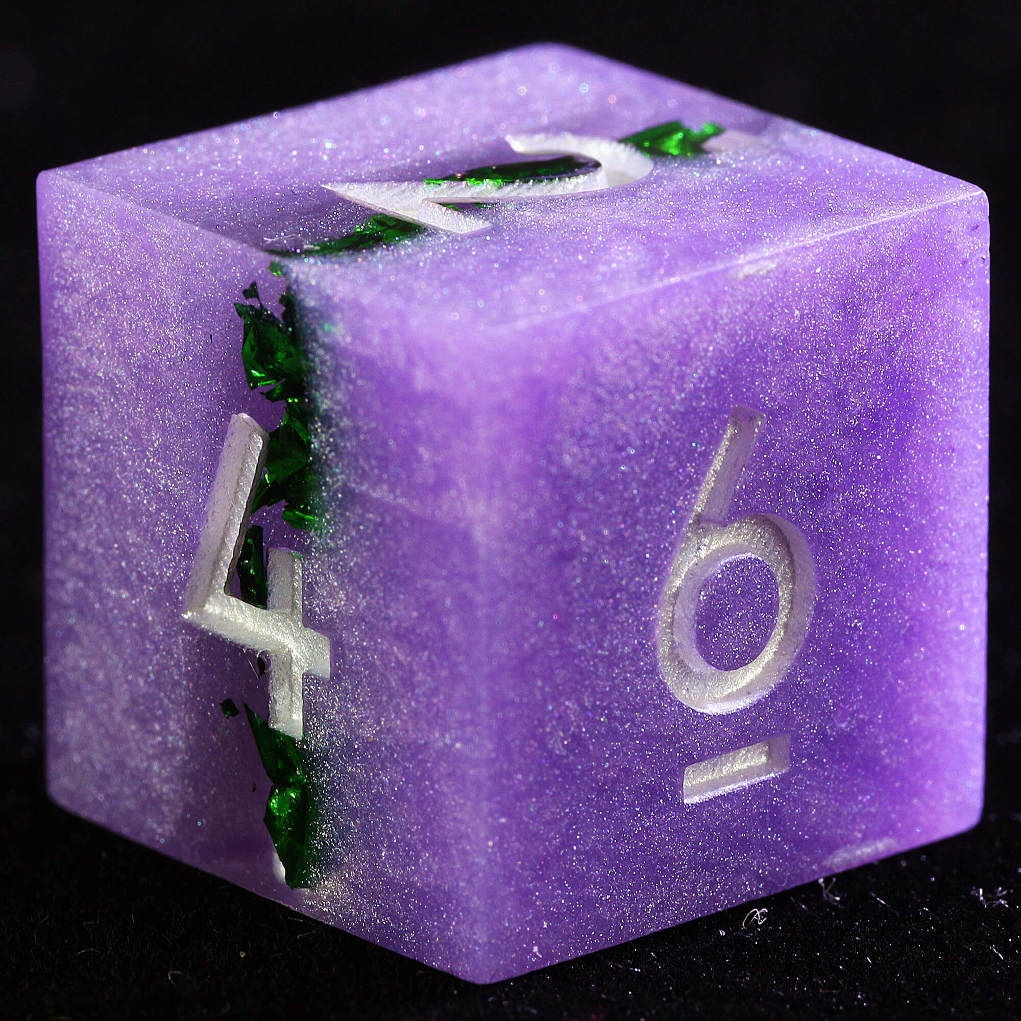 9 Polyhedral Resin DD Set of Dice Amethyst Stratum Foil - Dice of Dragons