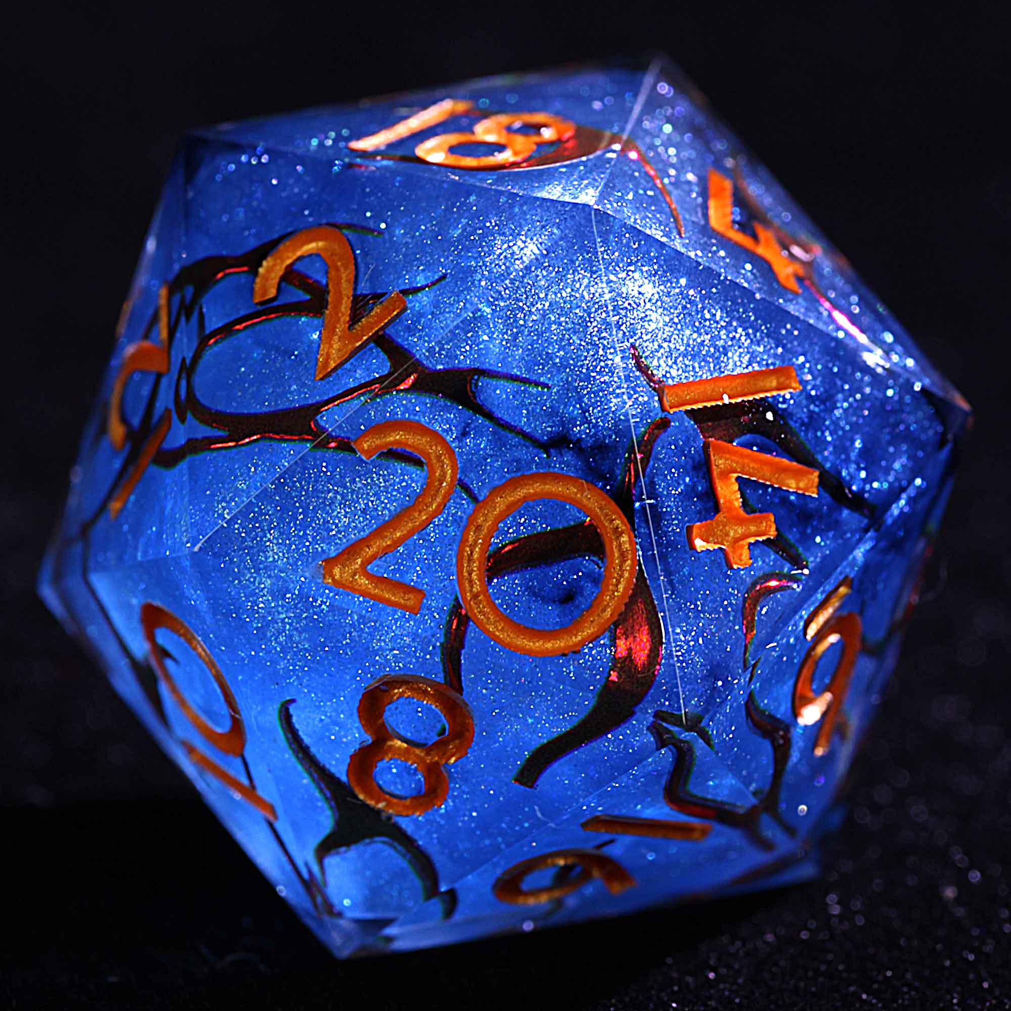 9 Polyhedral Resin DD Dice Set Deepflame Soul Oath