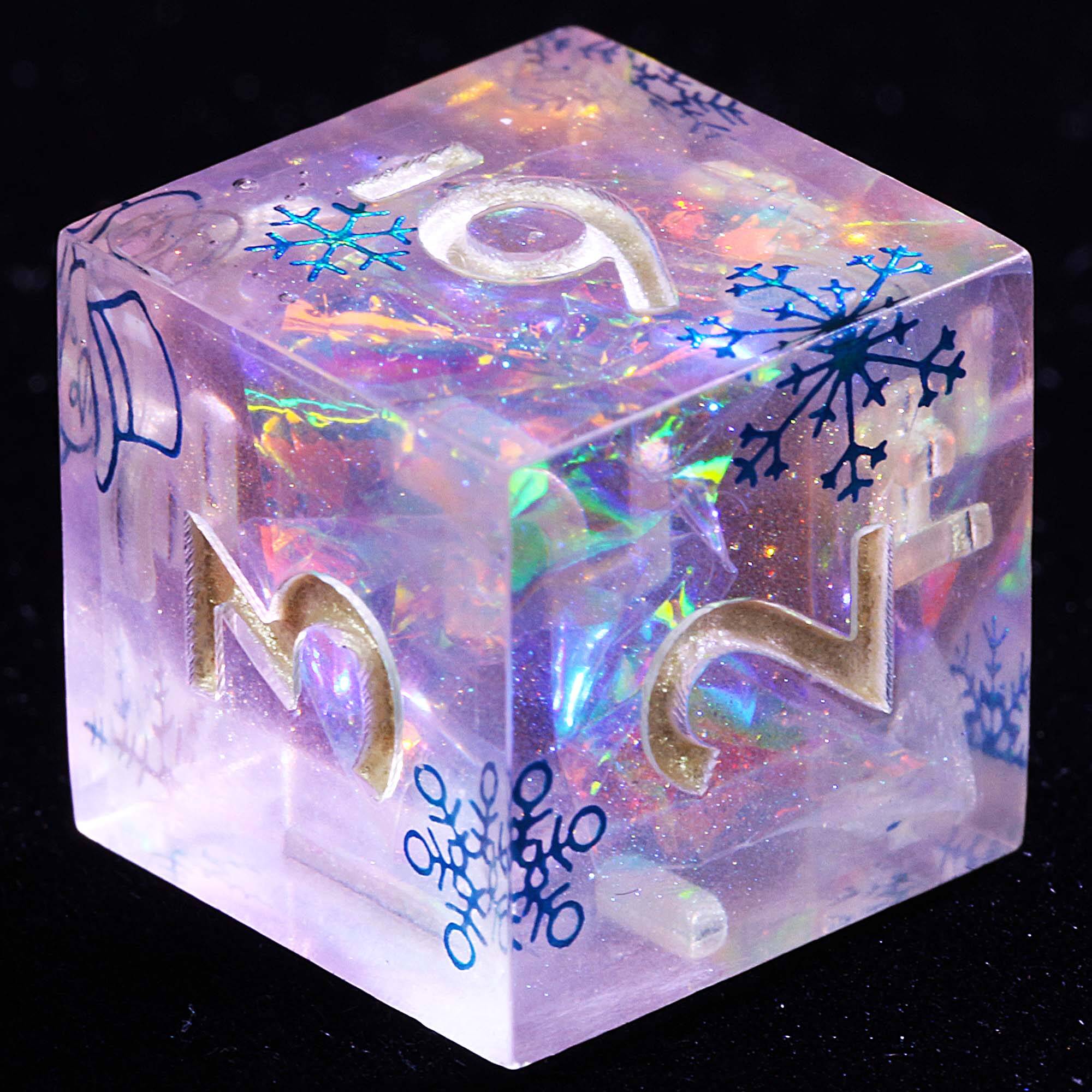 9 Polyhedral Resin DD Dice Sets Frost Mirage Stellar - Dice of Dragons
