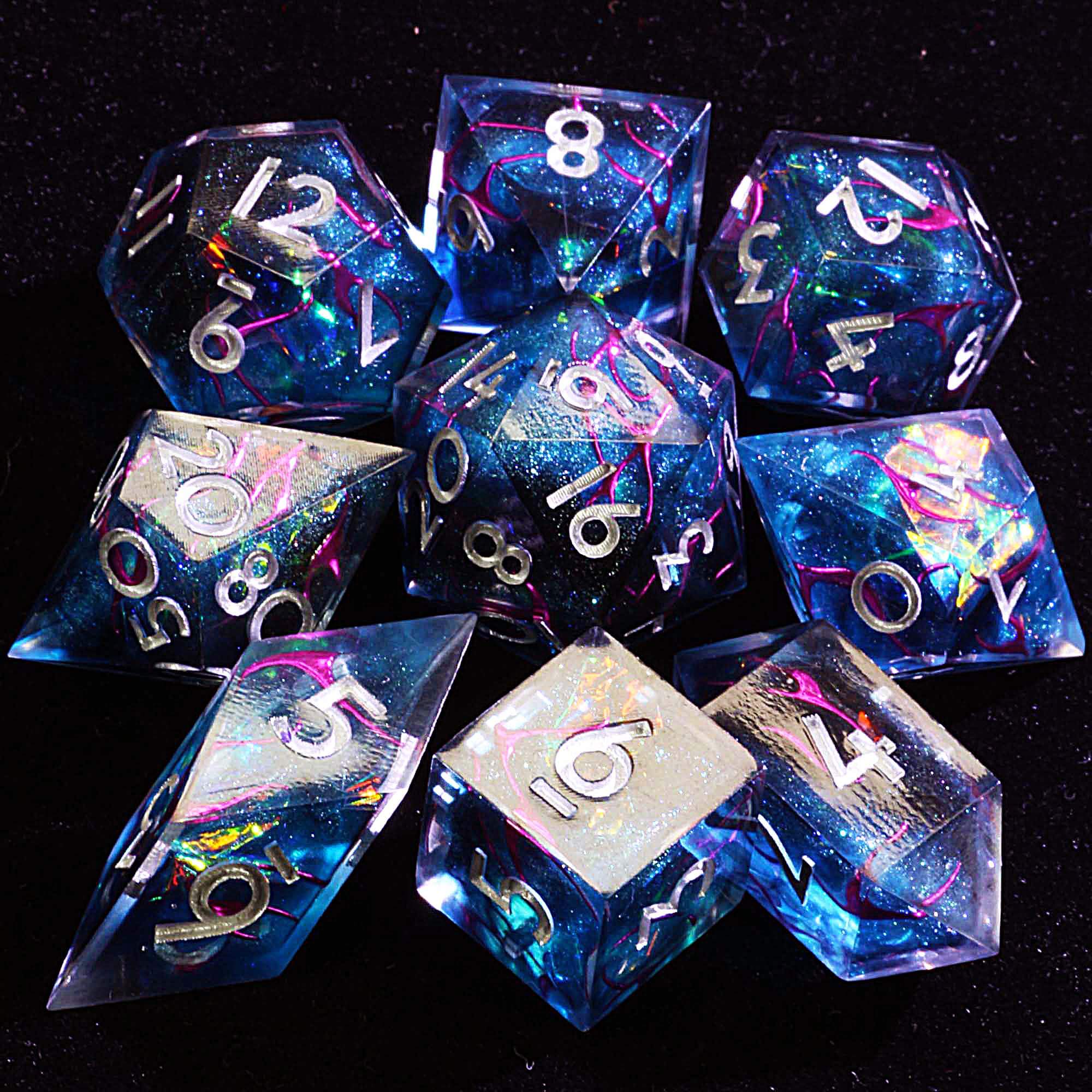 9 Polyhedral Resin DD Sets Dice Star Abyss Mist