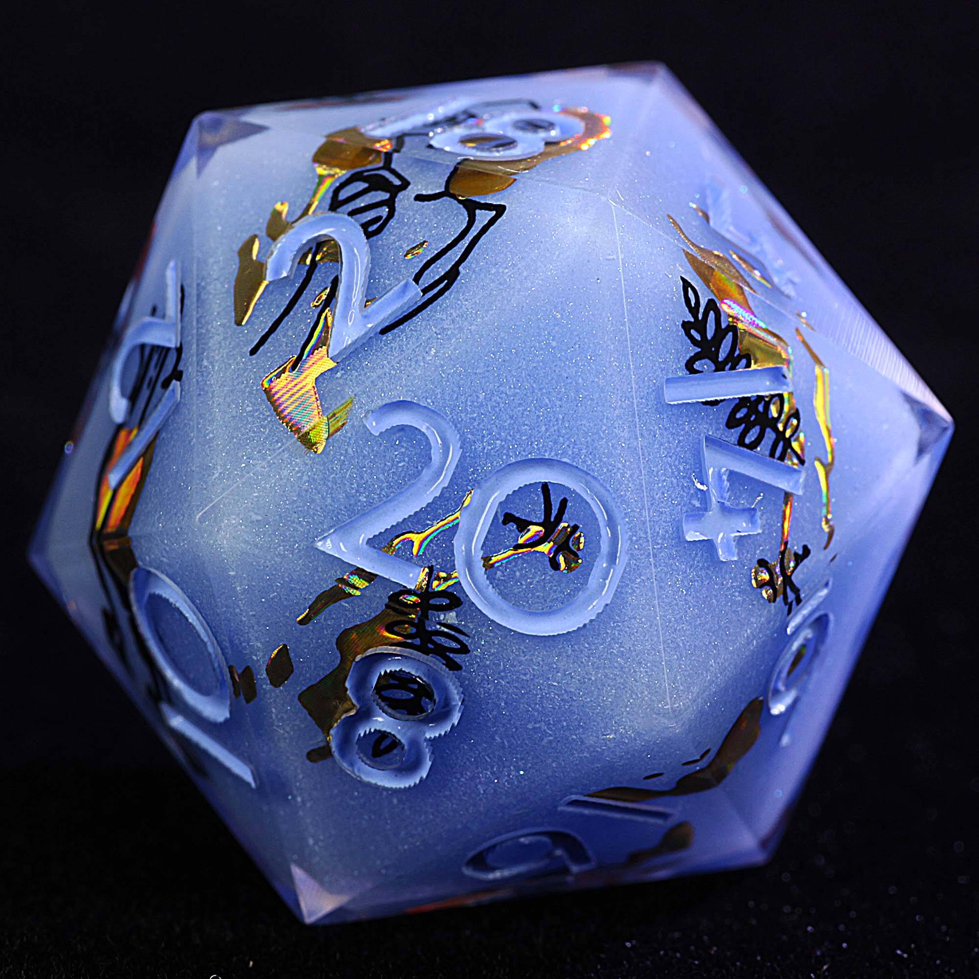 9 Polyhedral Resin Dice D and D Sets Siren's Glyph Mirage - Dice of Dragons