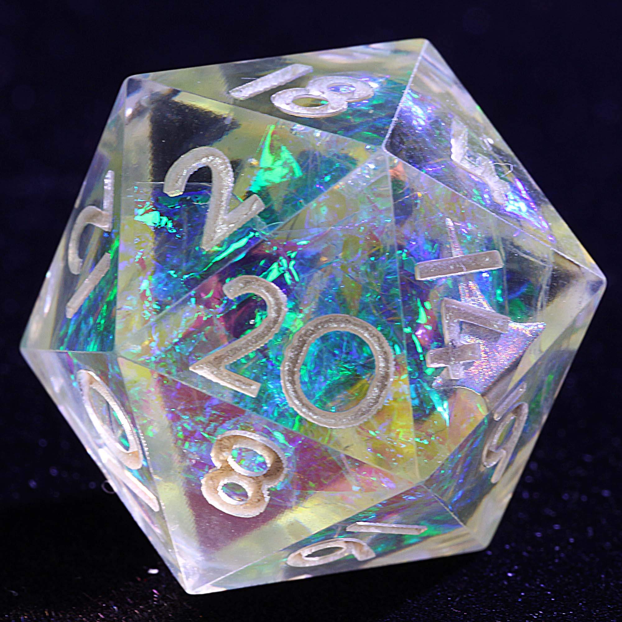 9 Polyhedral Resin Dice Sets D and D Celestial Oath Mirage - Dice of Dragons