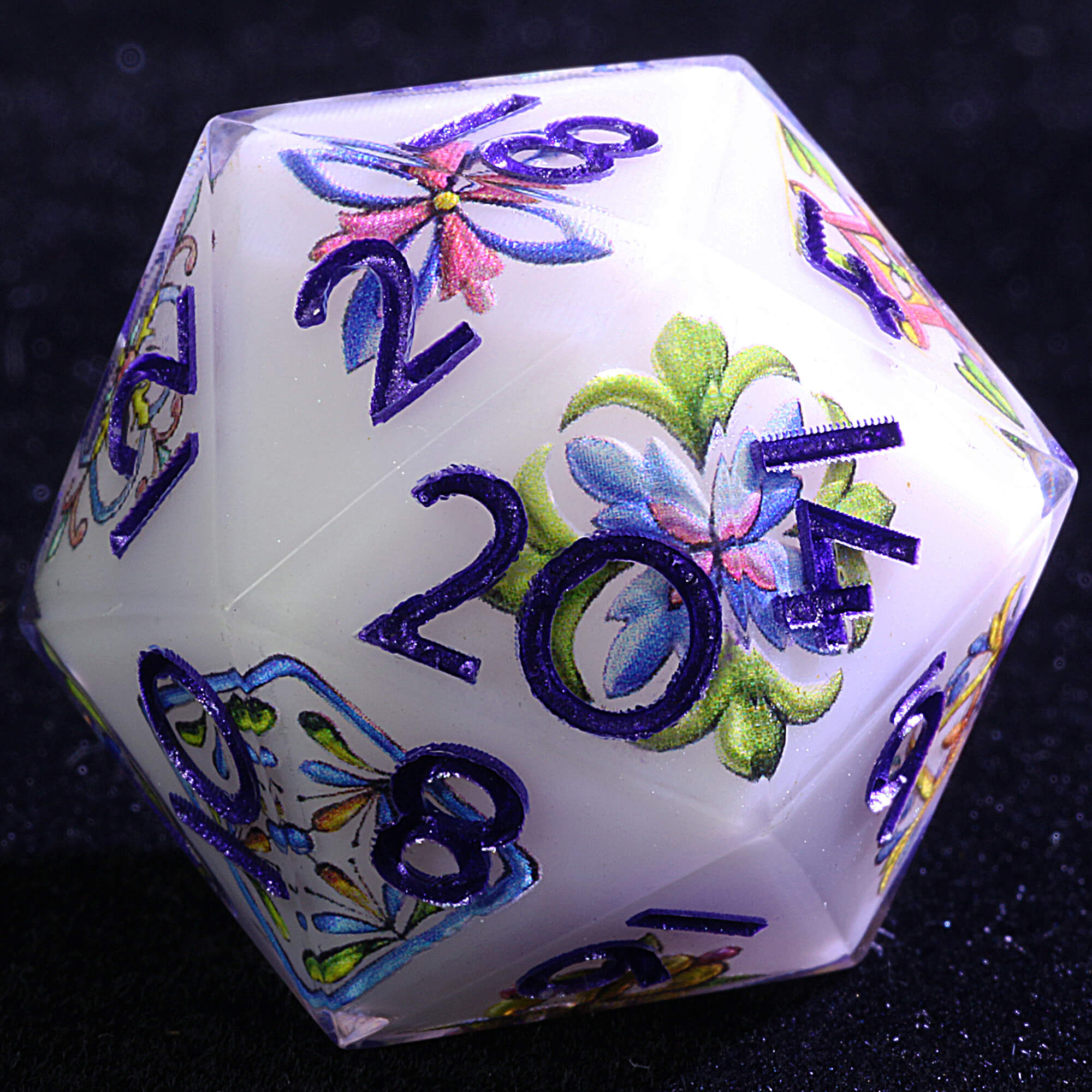 9 Polyhedral Resin Dice Sets D&D Fey Garden