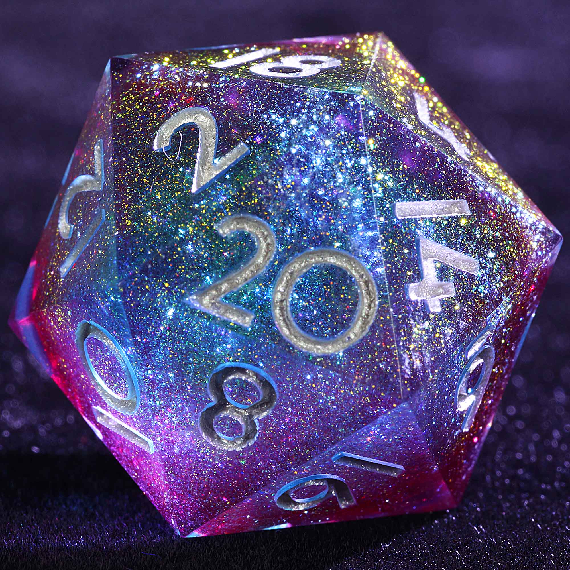 9 Polyhedral Resin Dice Set DnD Aurora Quadrant Mirage