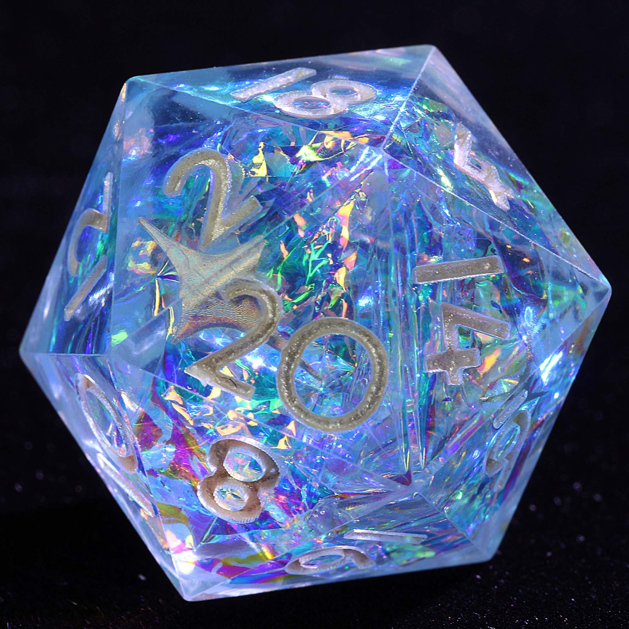 9 Polyhedral Resin Dice Sets DnD Celestial Oath Mirage - Dice of Dragons