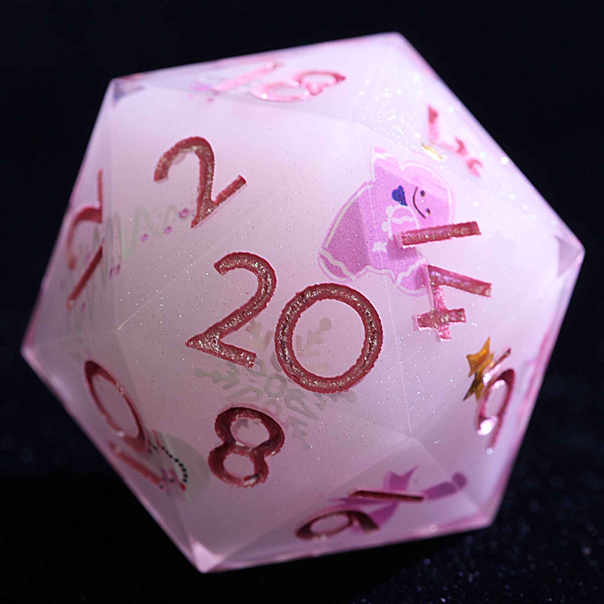 9 Polyhedral Resin Dice Set DnD Happy Winter