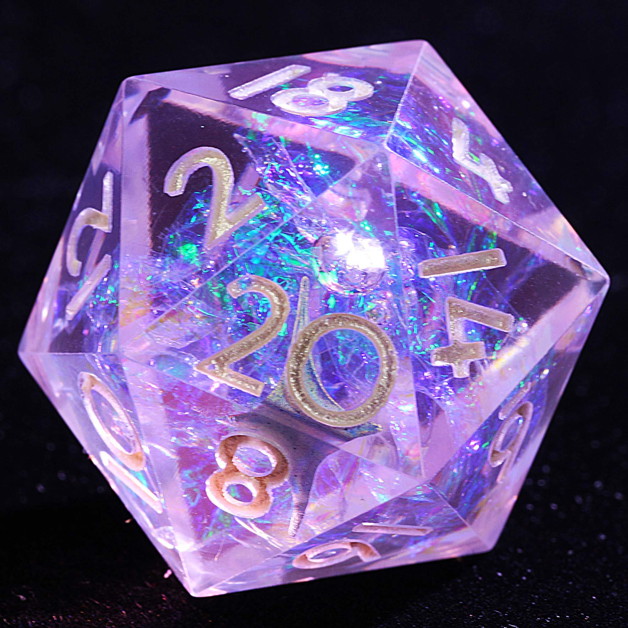 9 Polyhedral Resin Dice Sets D&D Nebula Oath Mirage - Dice of Dragons