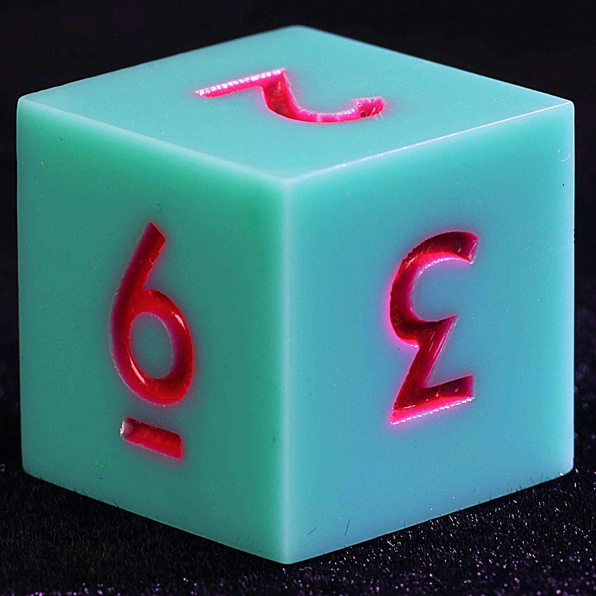 9 Polyhedral Resin Dice Sets D and D Peacock Green - Dice of Dragons