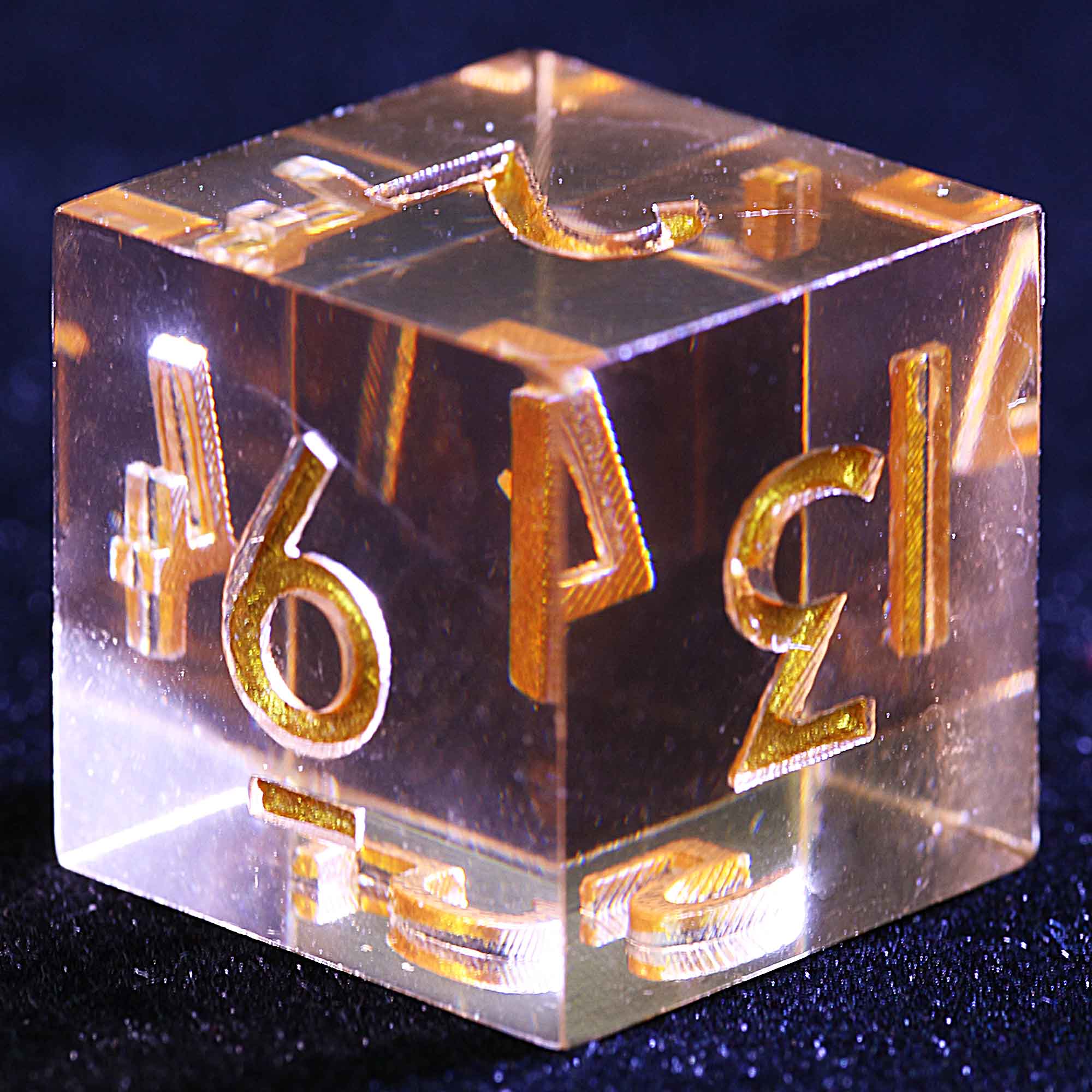 9 Polyhedral Resin Dice Set DD Solid Caramel