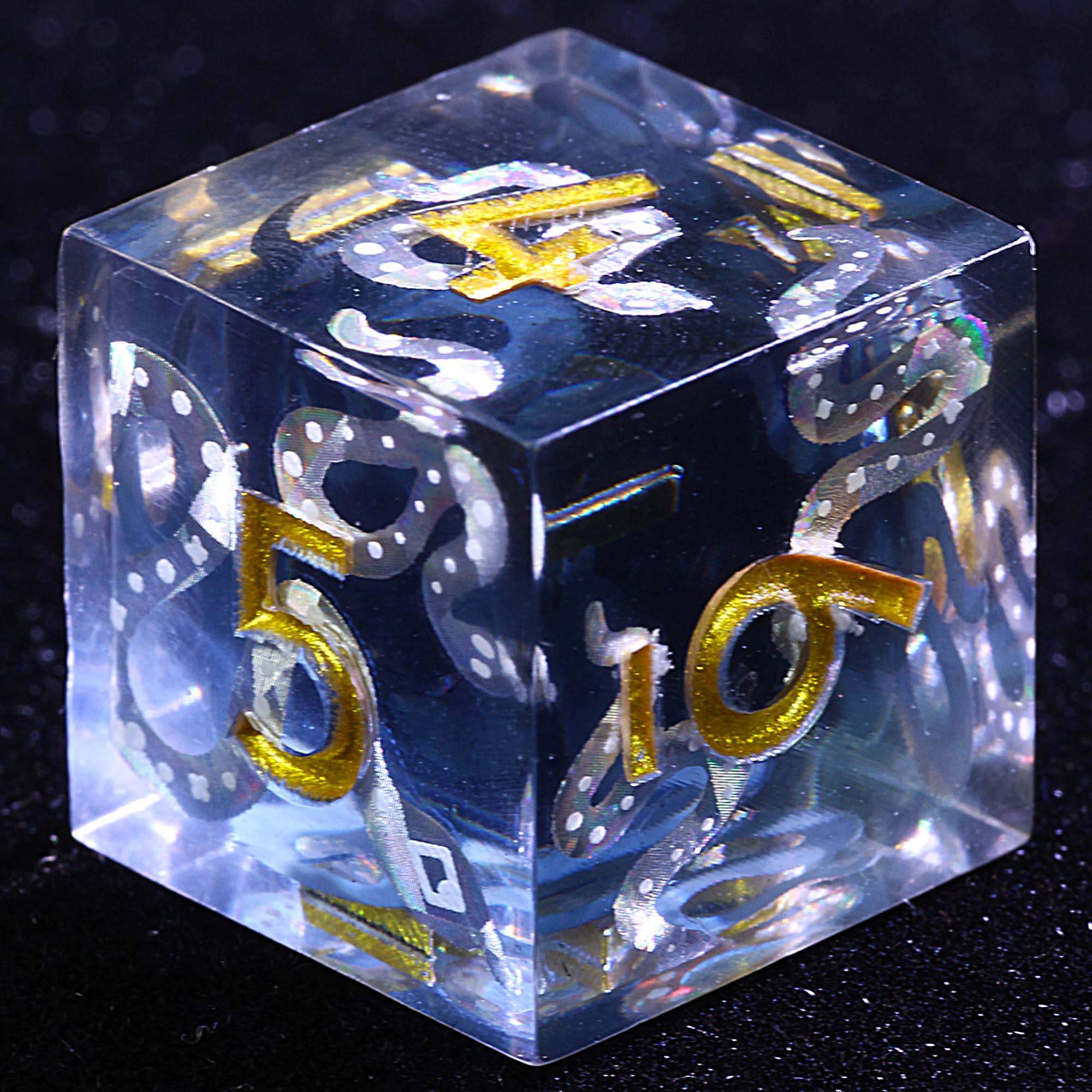 9 Polyhedral Resin Dice Set DnD Abyssal Serpent Omen - Dice of Dragons