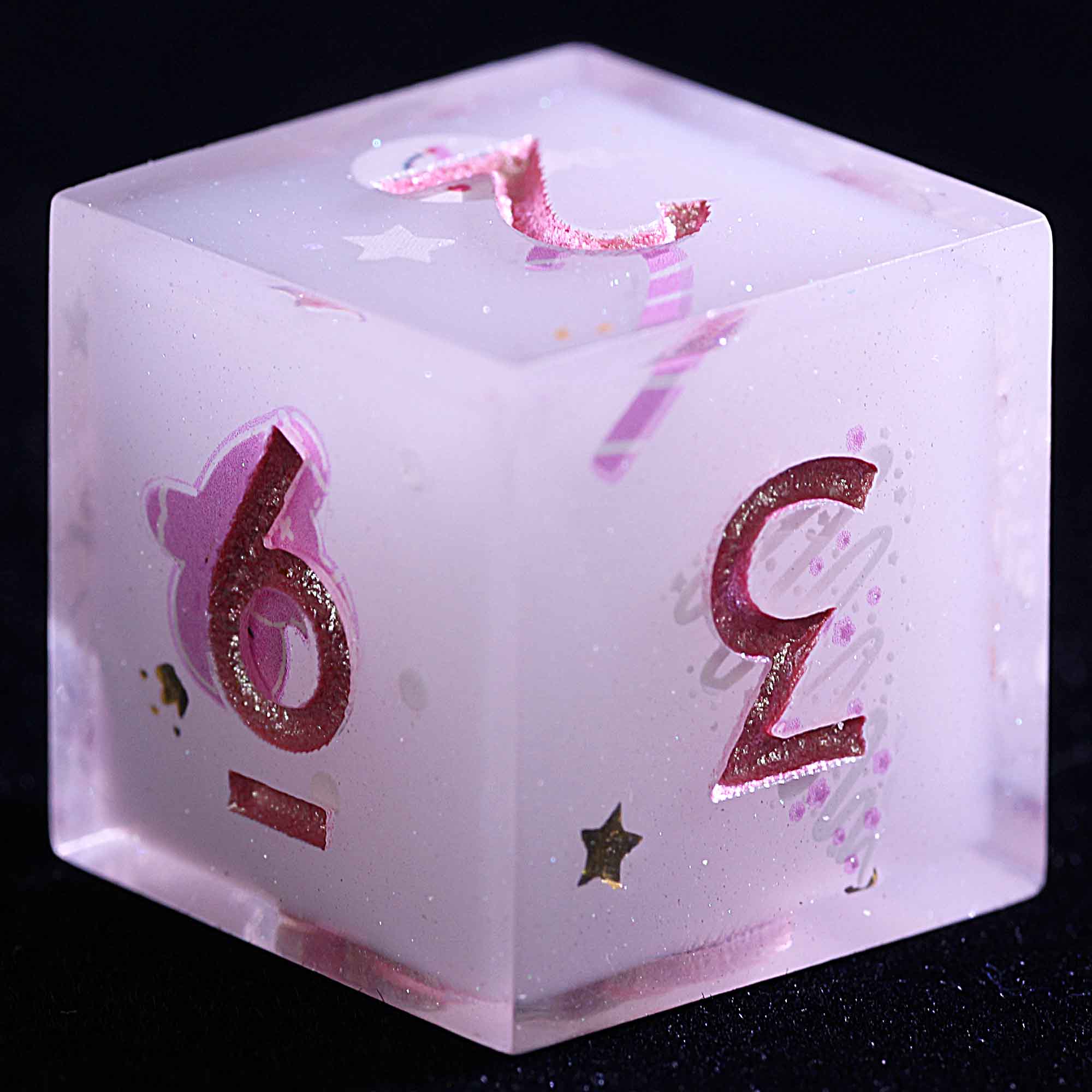 9 Polyhedral Resin Dice Set DnD Happy Winter