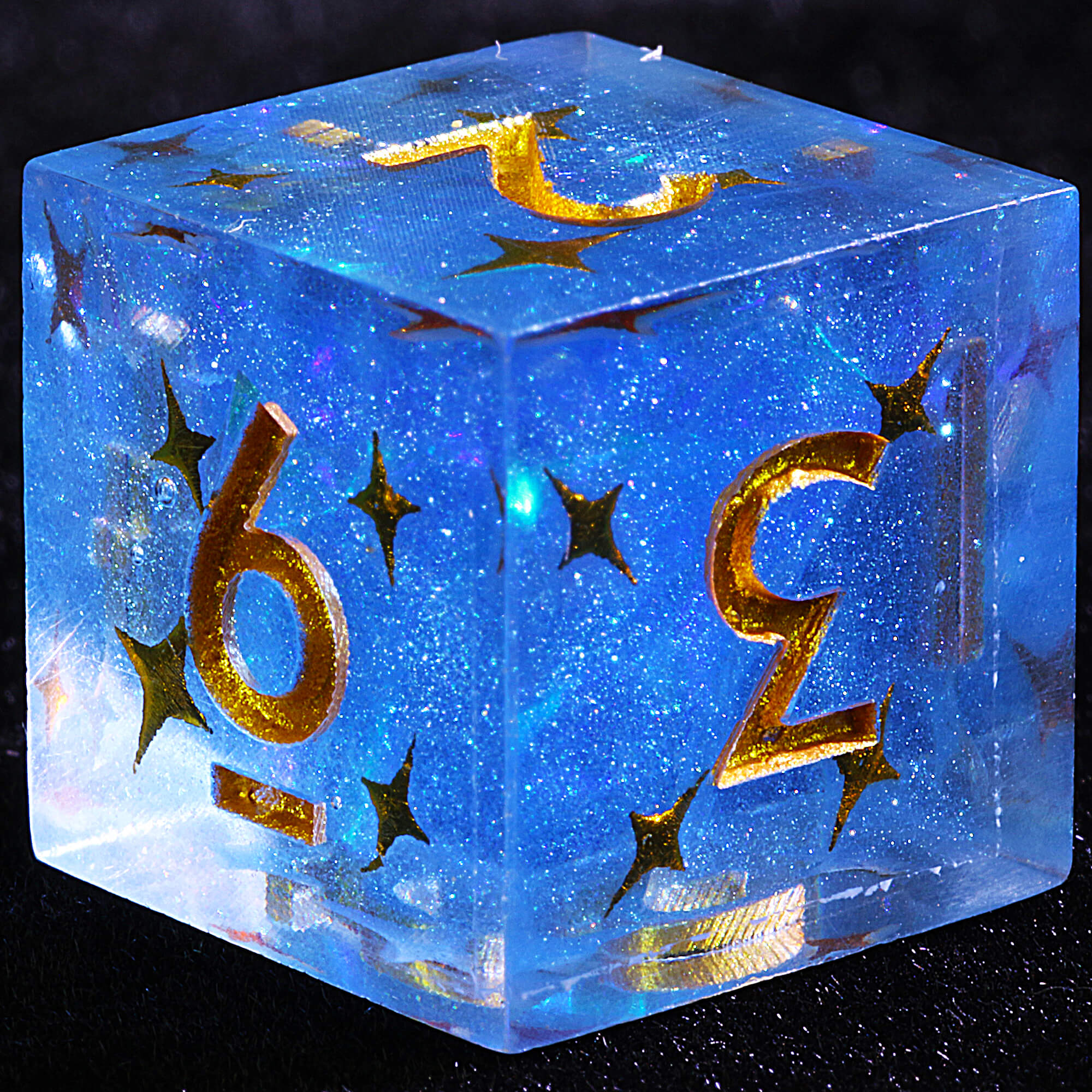 9 Polyhedral Resin Dice Set D&D Starlight Ocean