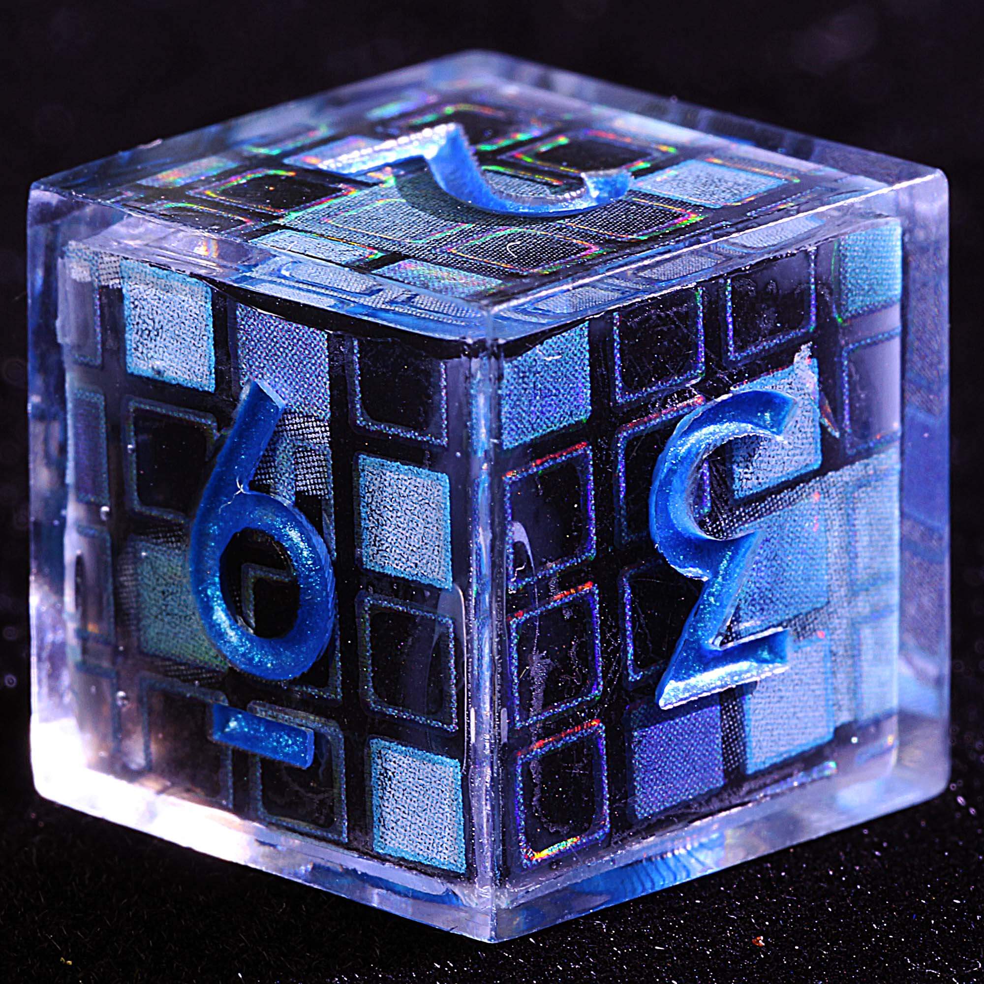 9 Polyhedral Resin Dice DD Set Circuit Garbled - Dice of Dragons