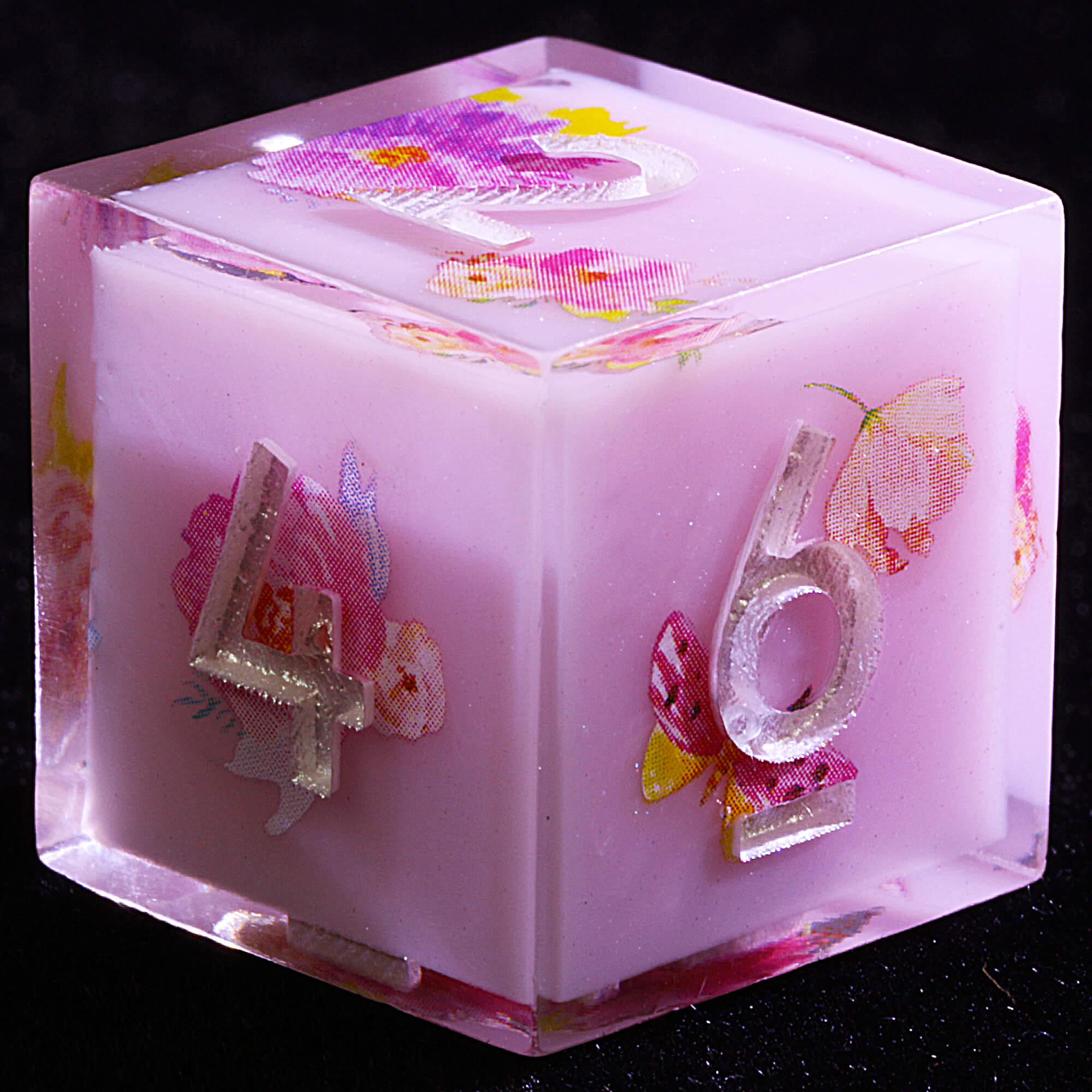 9 Polyhedral Resin Dice DnD Set Butterfly Perch - Dice of Dragons