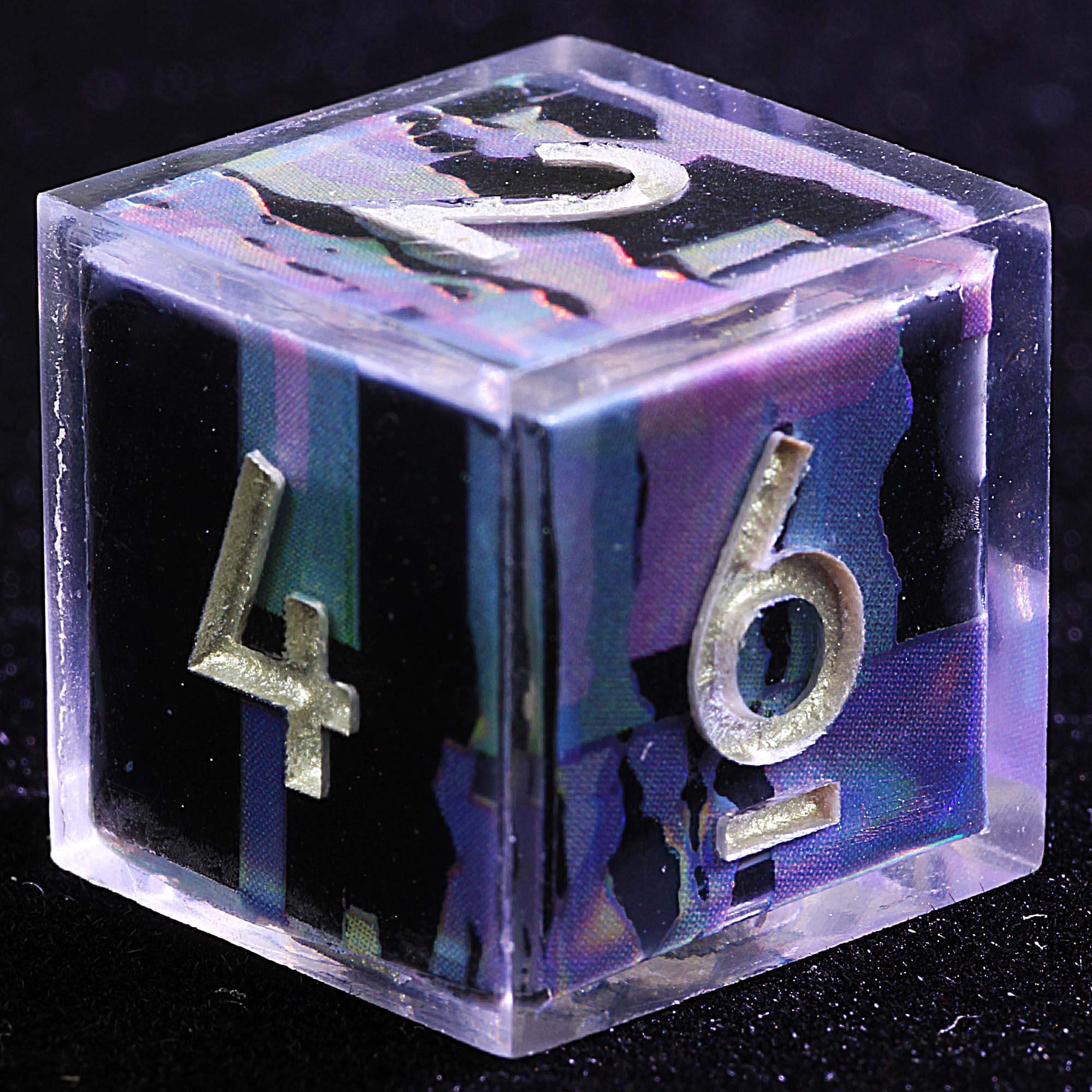 9 Polyhedral Resin Dice DnD Set Circuit Fault - Dice of Dragons