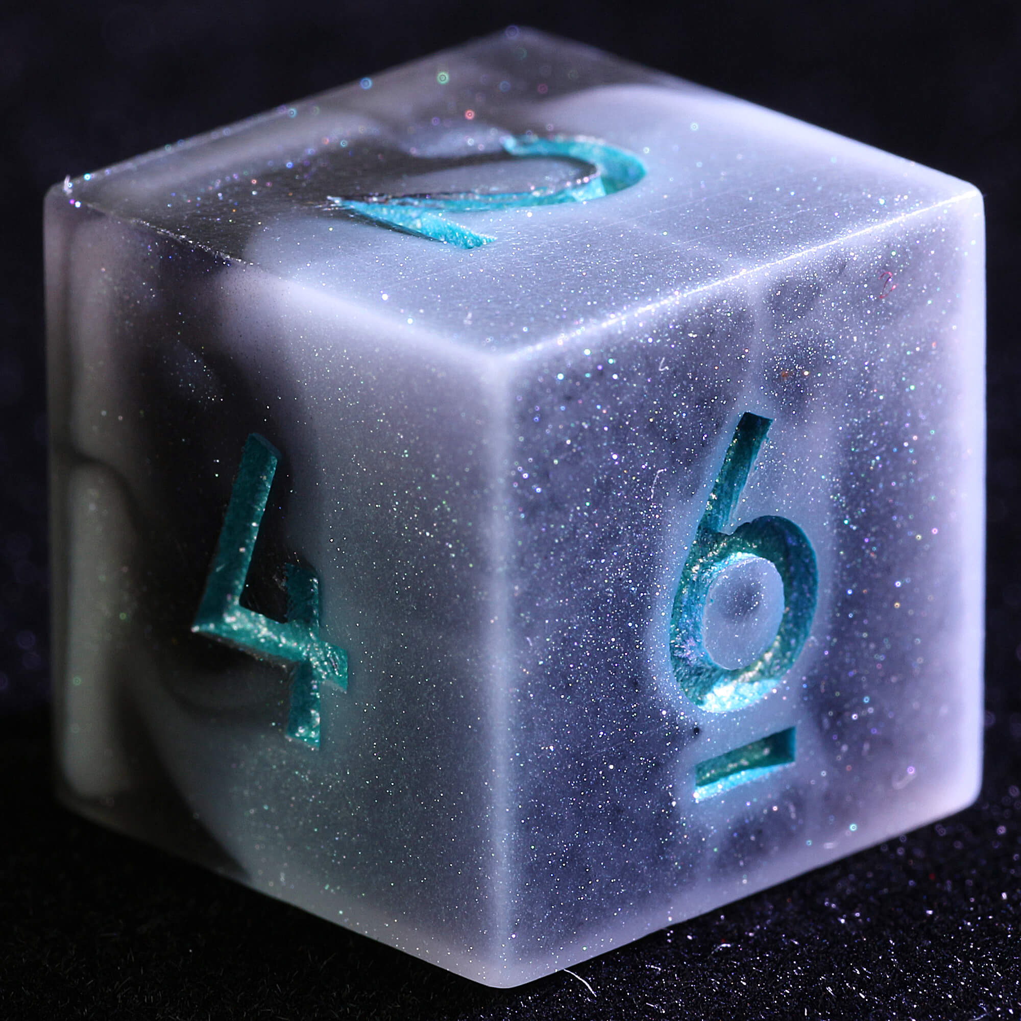 9 Polyhedral Resin Dice D&D Set Onyx Miasma - Dice of Dragons