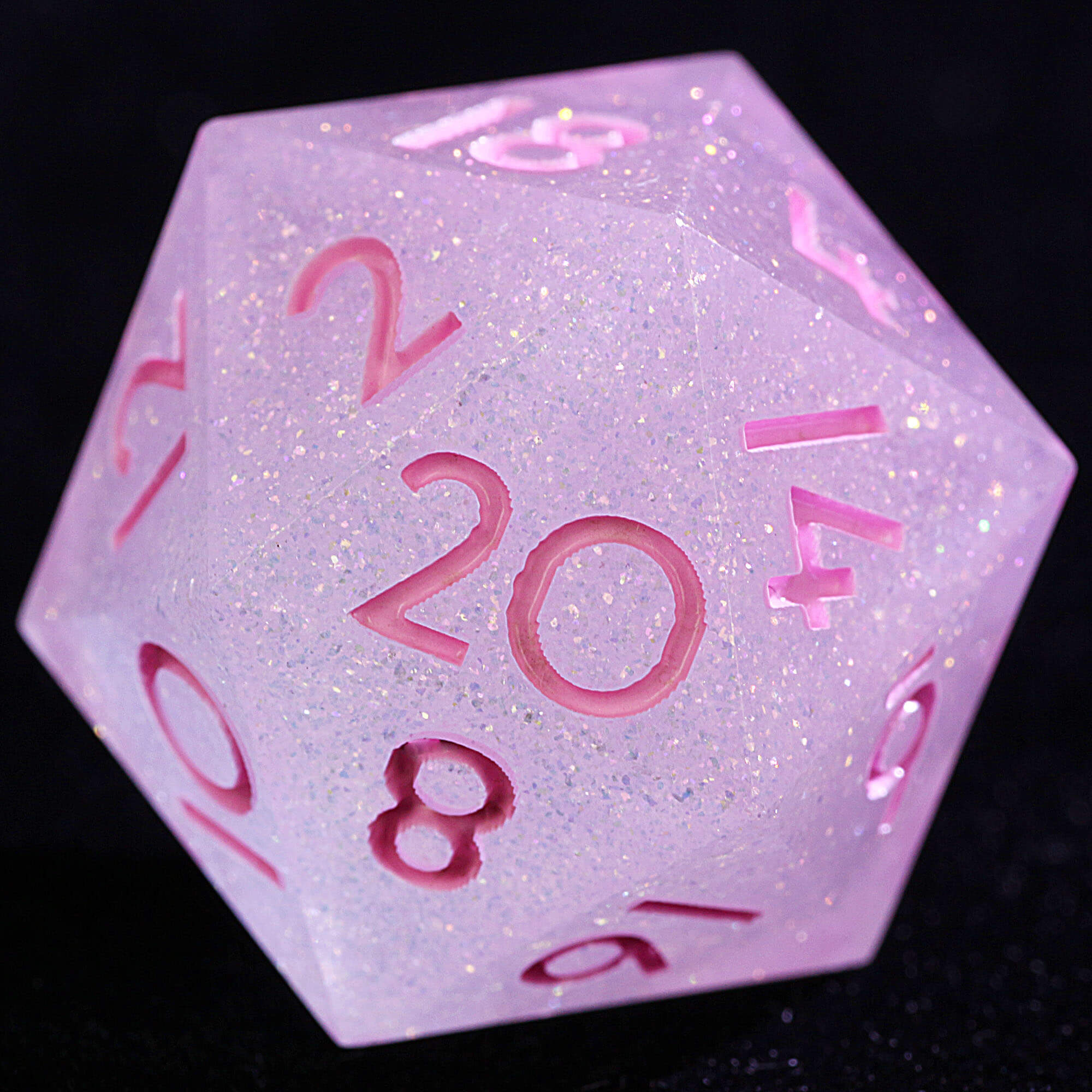 9 Polyhedral Resin D&D Set Dice Dreamy Star River Pink - Dice of Dragons