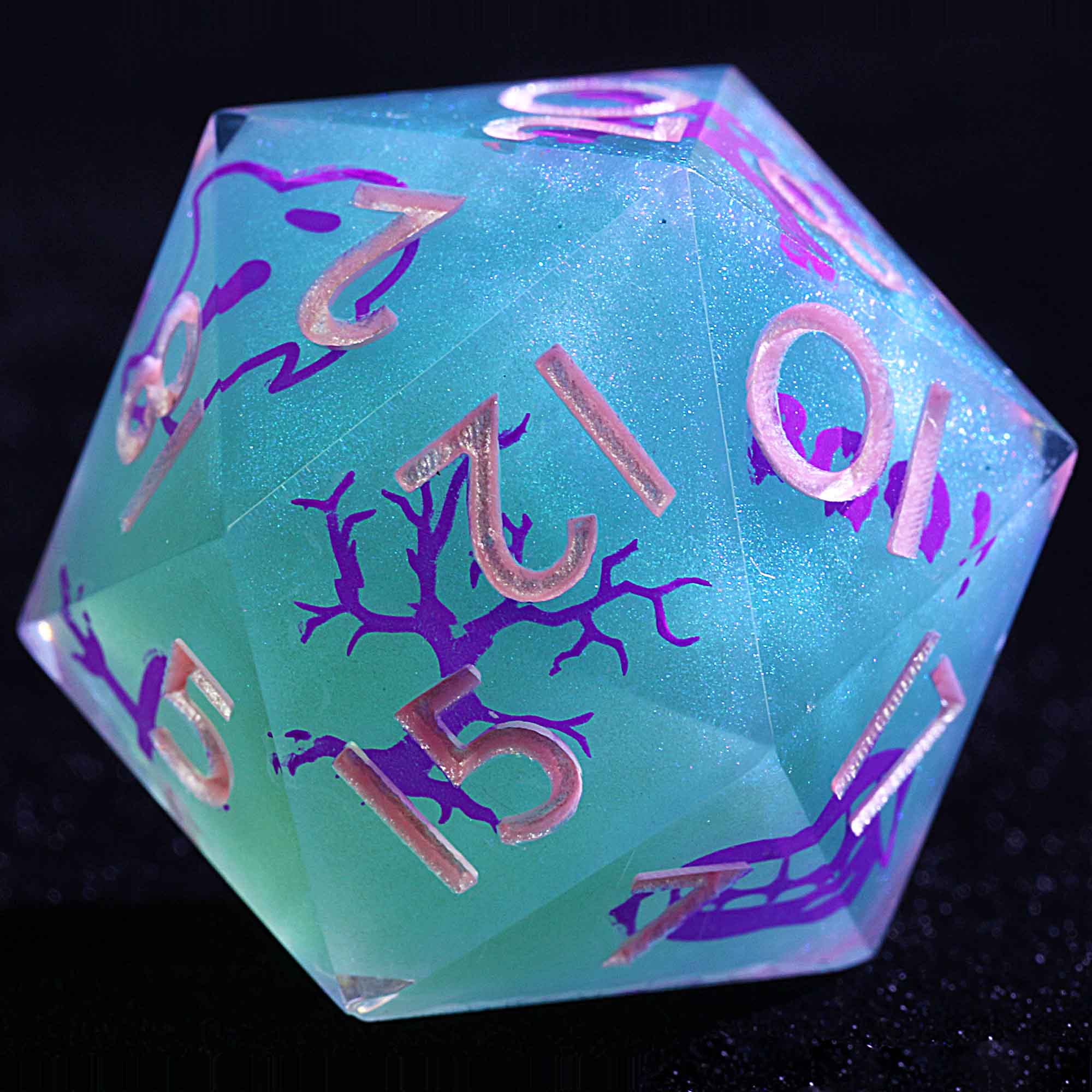 Halloween 9 Polyhedral Resin DnD Sets Dice Venomous Specter Toxin - Dice of Dragons