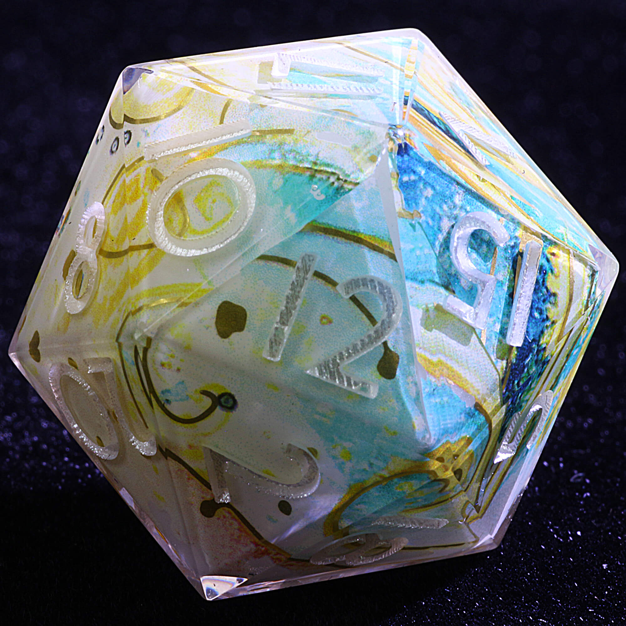 9 Polyhedral Resin DnD Sets of Dice Nova Gleam - Dice of Dragons