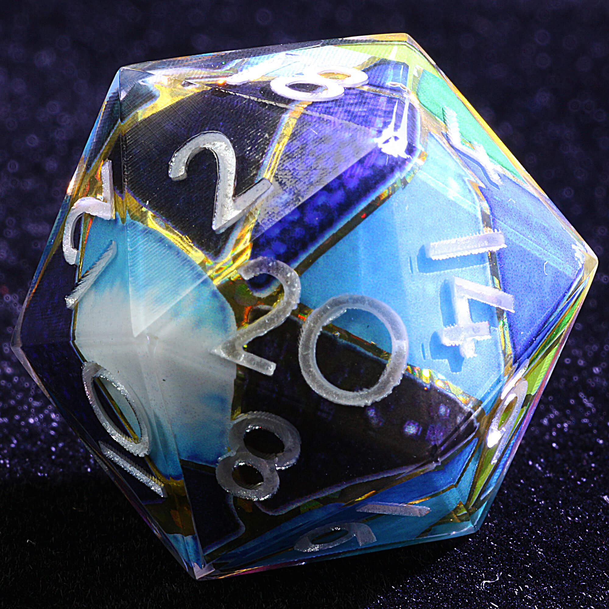 9 Polyhedral Resin DnD Set of Dice Shardbound - Dice of Dragons