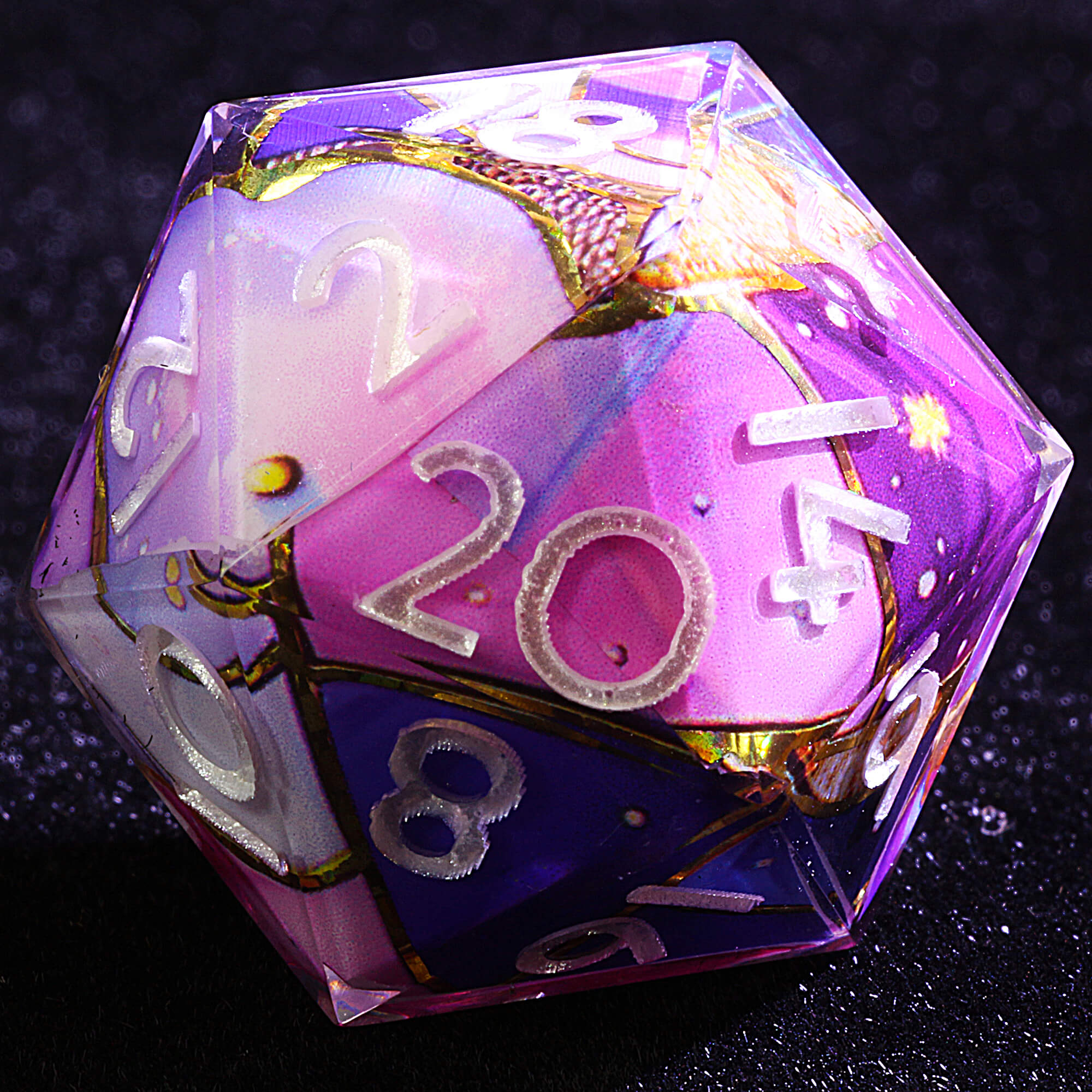 9 Polyhedral Resin D&D Set of Dice Starfall River - Dice of Dragons