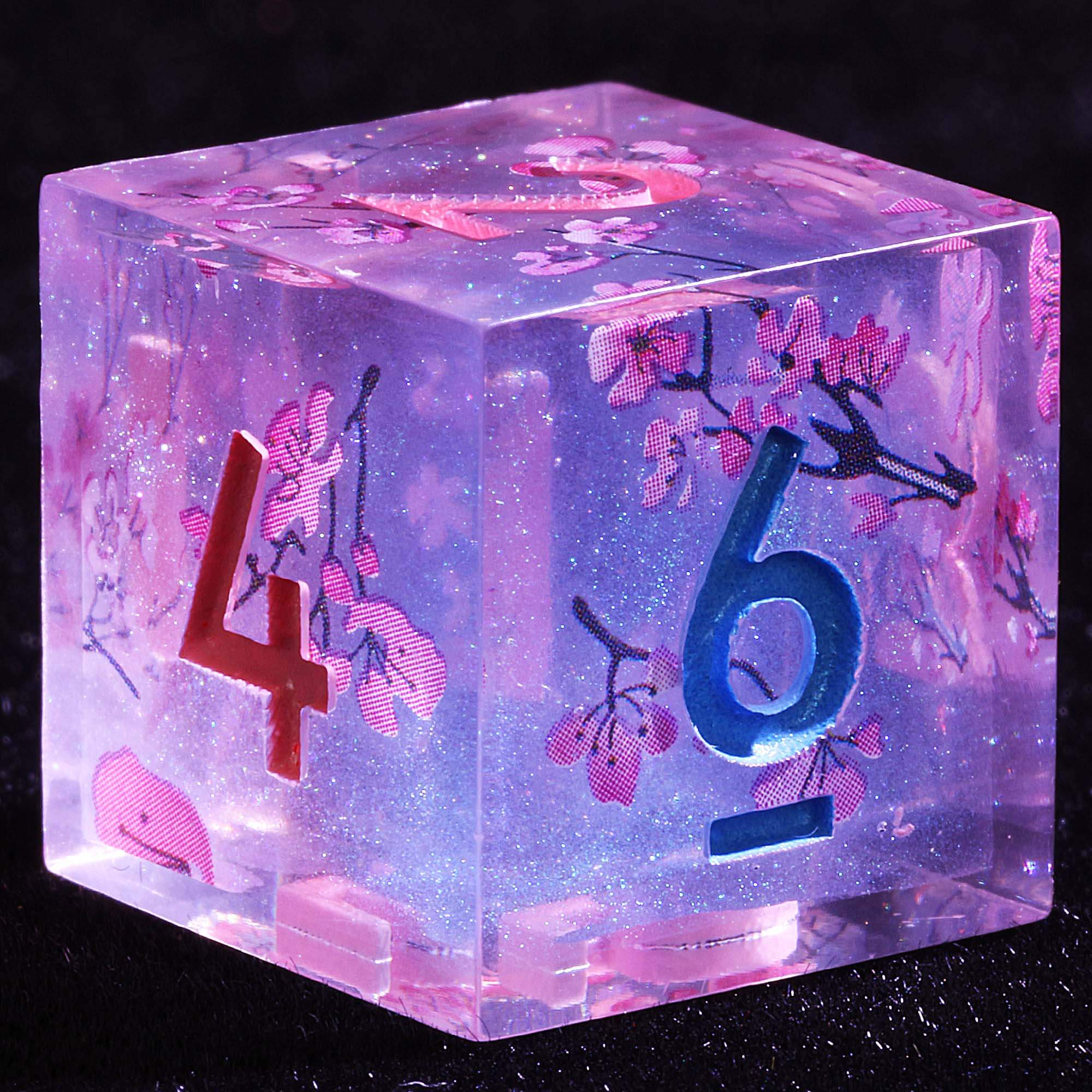9 Polyhedral Resin D&D Sets Dice Sakura Pearl Mirage - Dice of Dragons