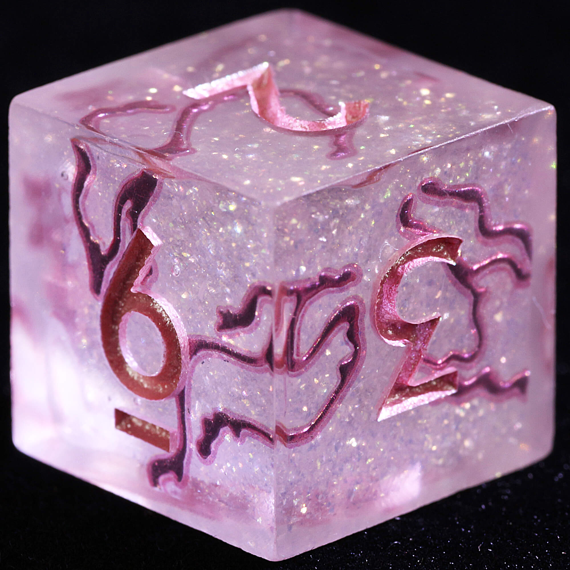 9 Polyhedral Resin D&D Sets Dice Scattered Gold Vein - Dice of Dragons