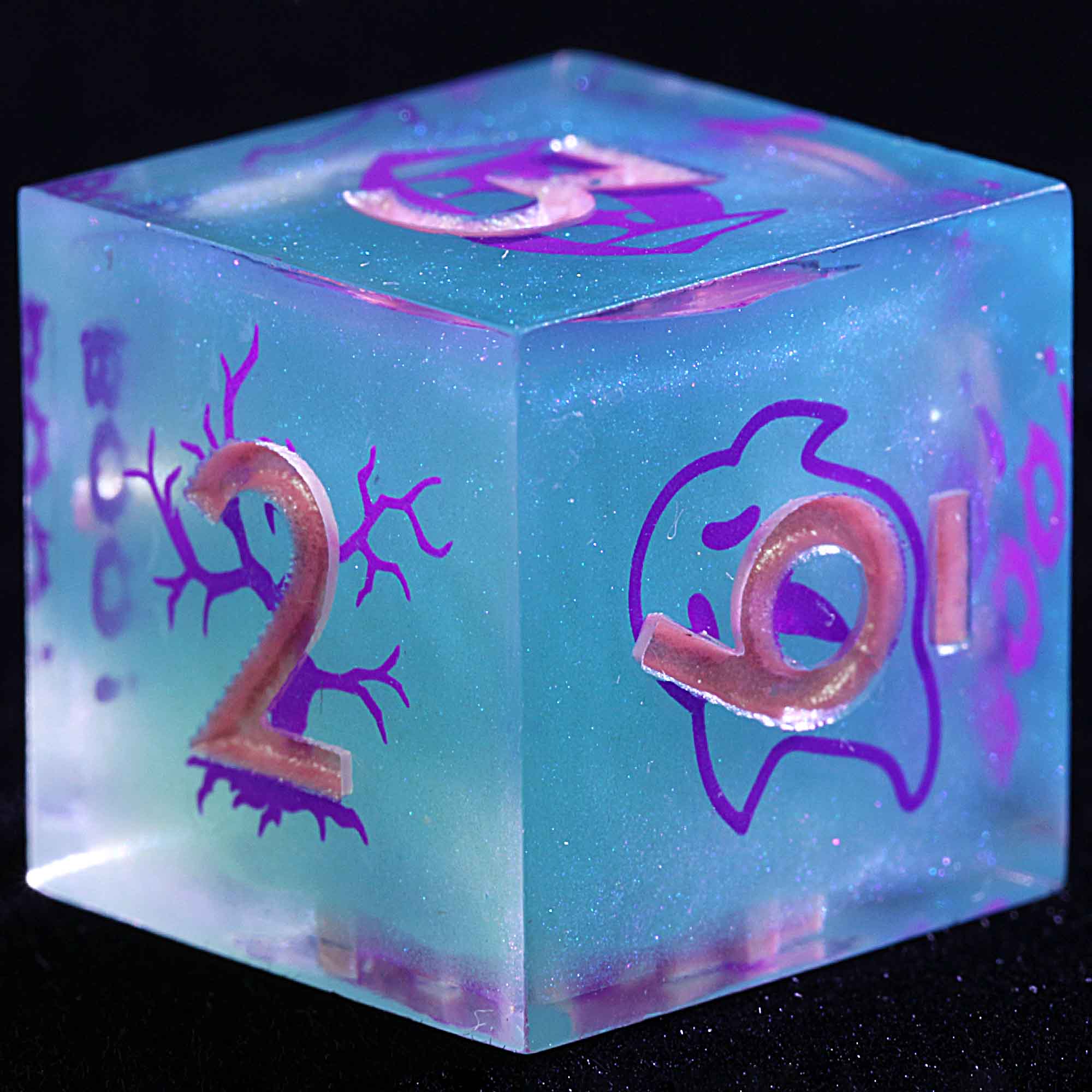 Halloween 9 Polyhedral Resin DnD Sets Dice Venomous Specter Toxin - Dice of Dragons