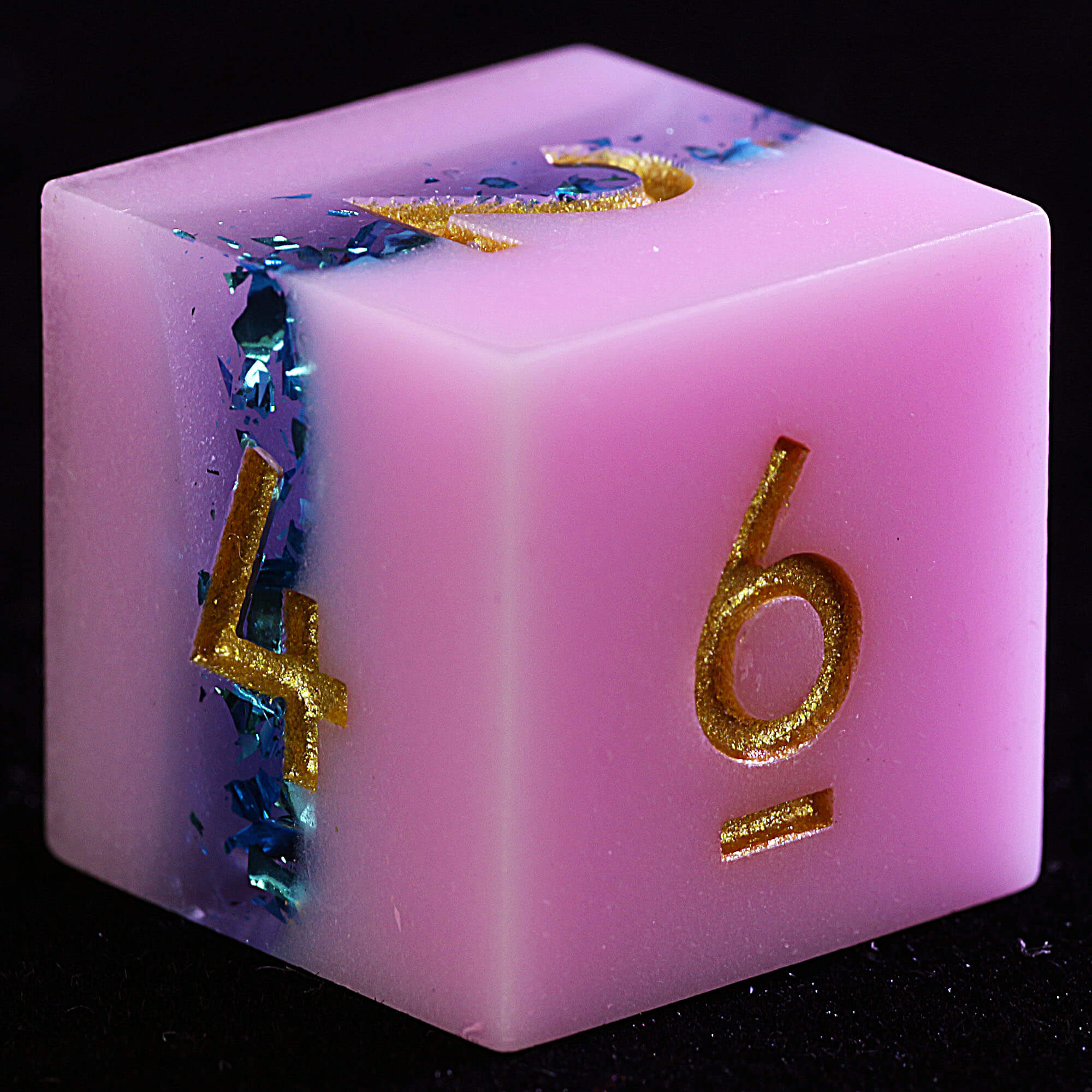 9 Polyhedral Resin DnD Set of Dice Sweetheart Sea Foil - Dice of Dragons