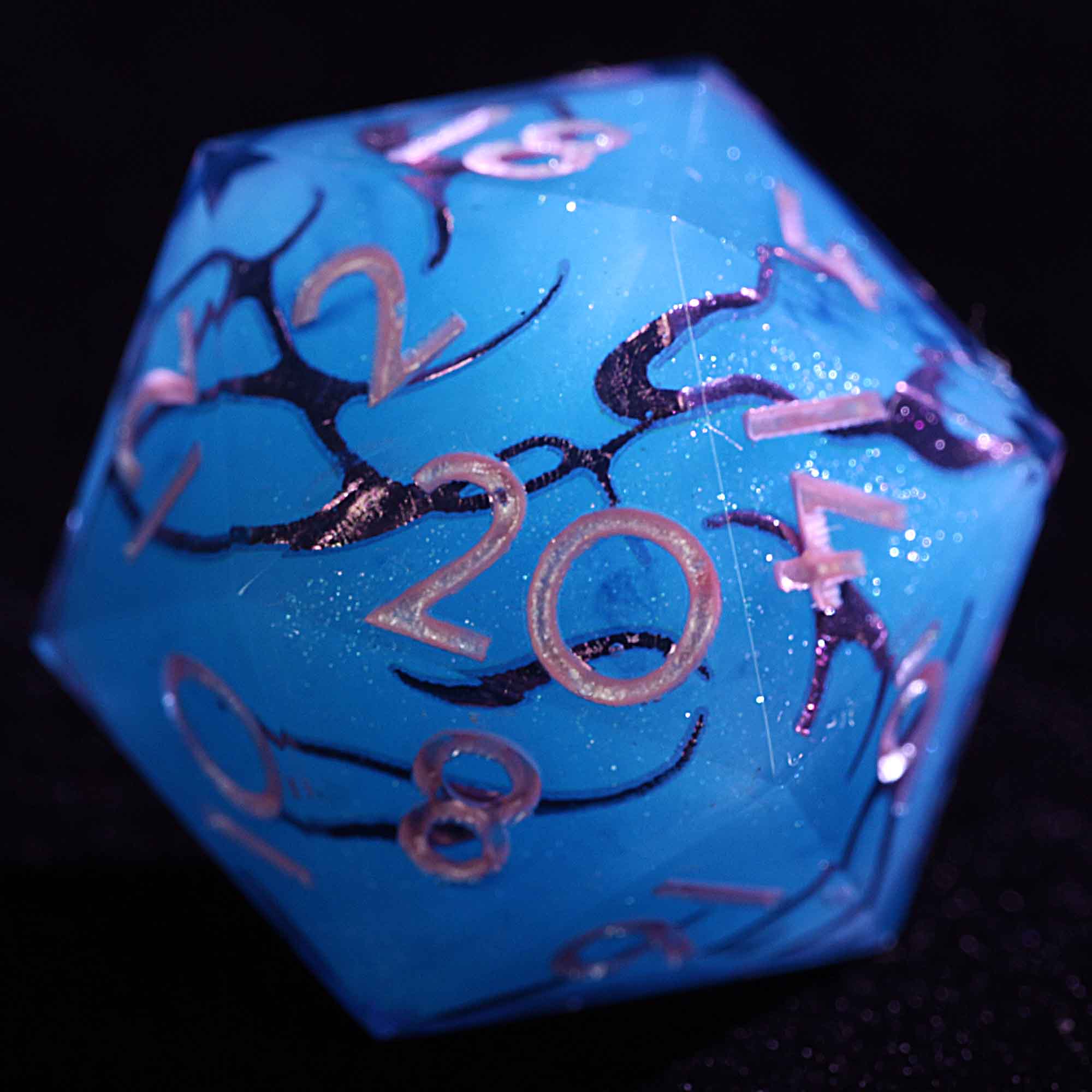 9 Polyhedral Resin D&D Dice Set Abyssal Bloom Mist