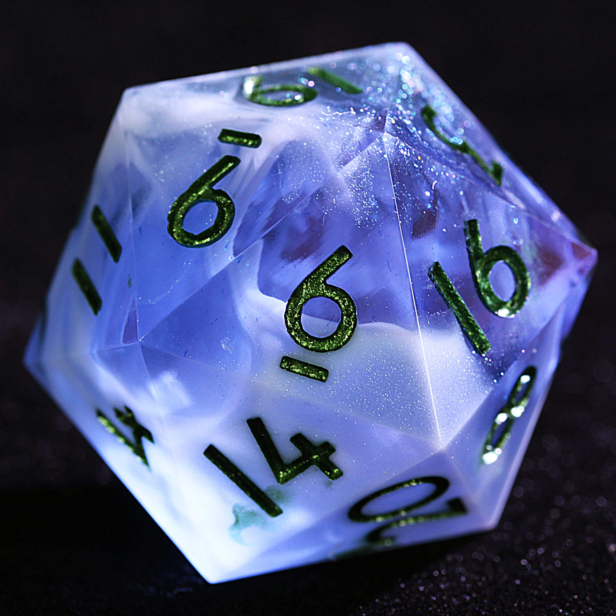9 Polyhedral Resin D&D Dice Sets Starry Clouds at Night - Dice of Dragons