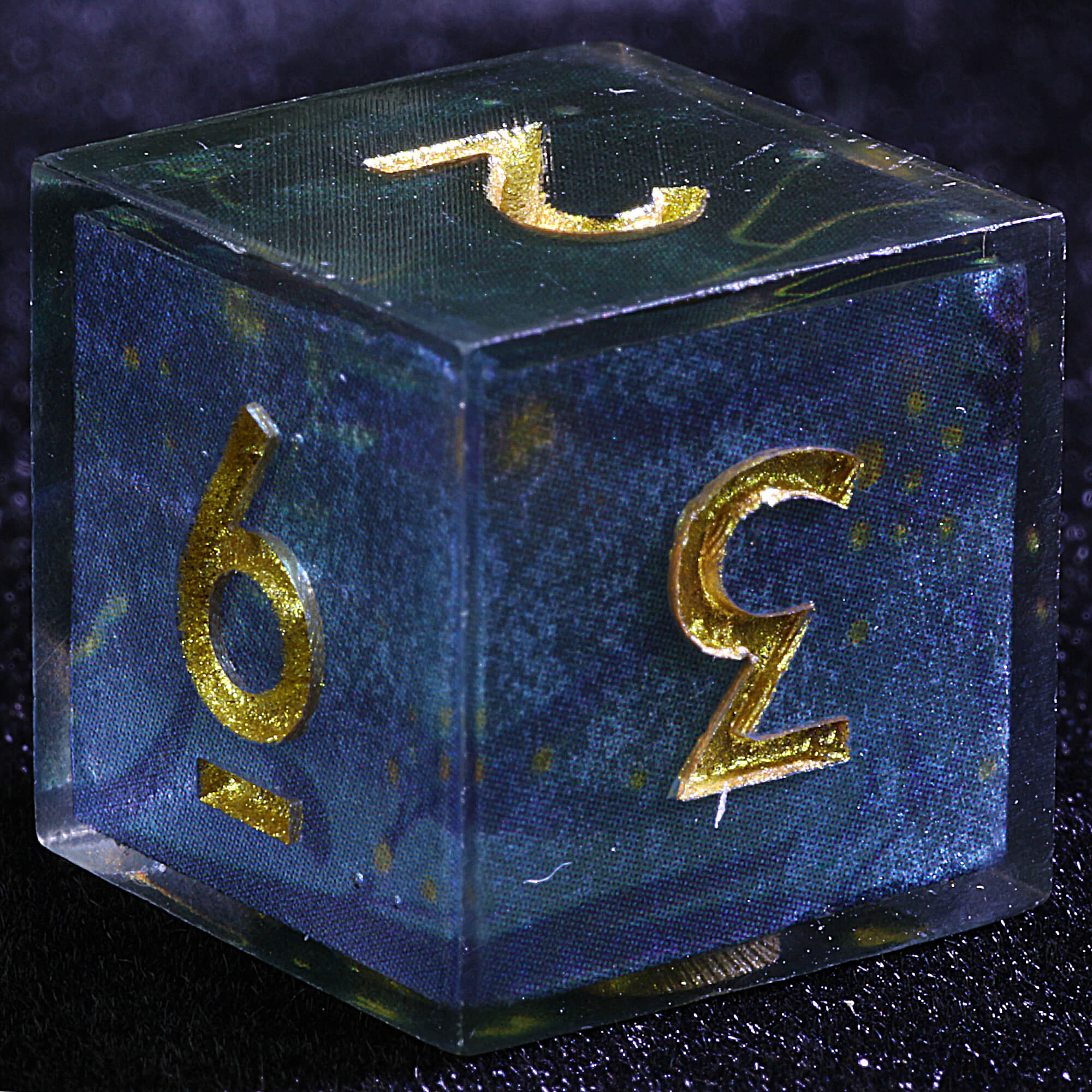9 Polyhedral Resin DnD Dice Set Ancient Forest