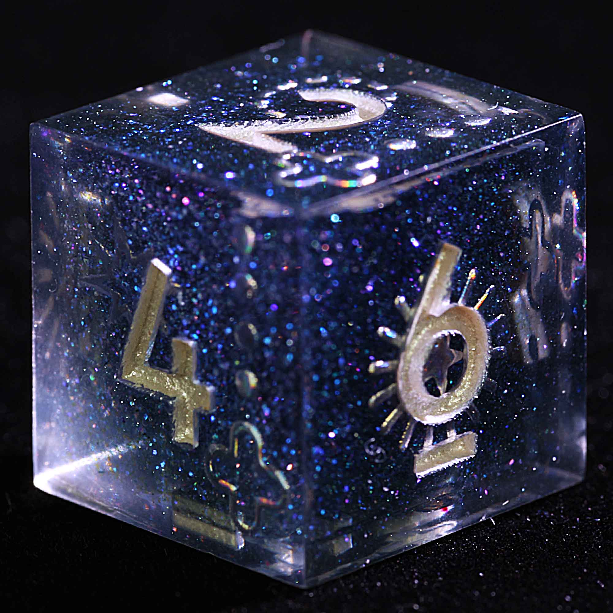 9 Polyhedral Resin DnD Dice Set Deep Space Universe