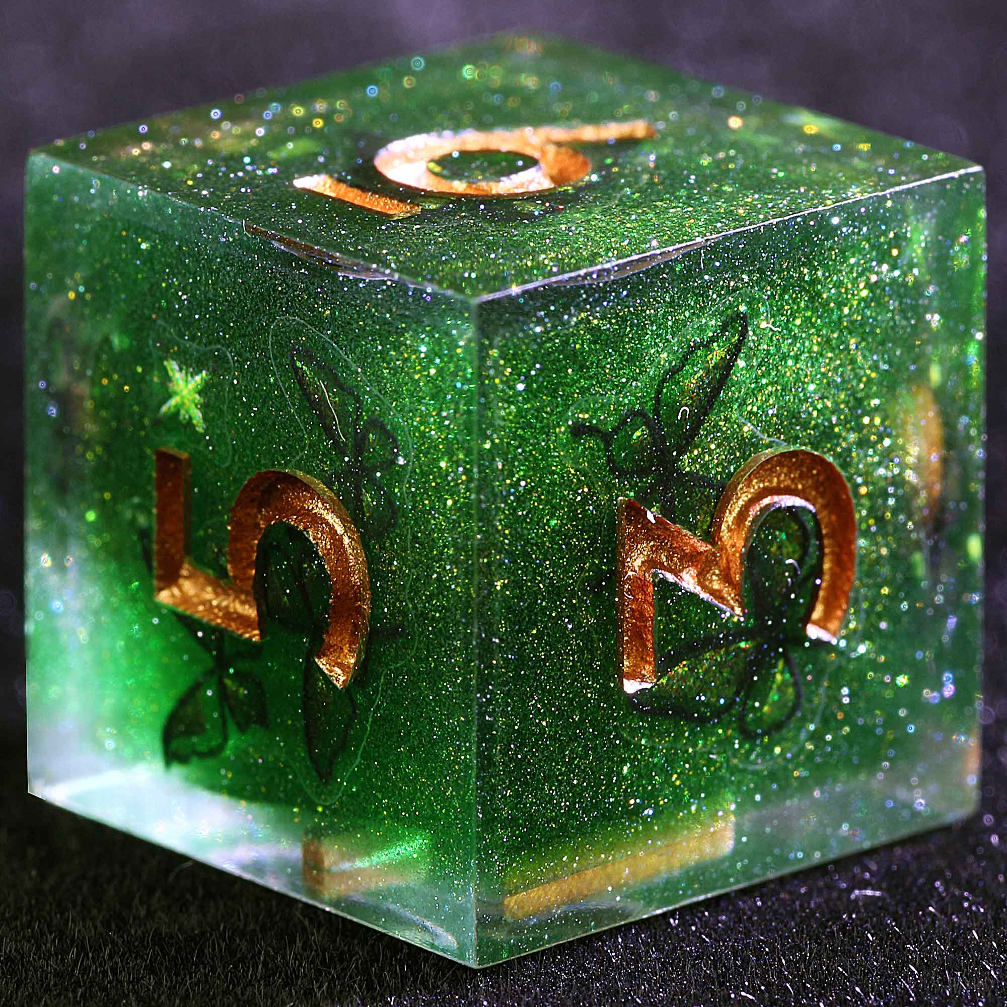 9 Polyhedral Resin D&D Dice Sets Umbral Wing Sylvan - Dice of Dragons
