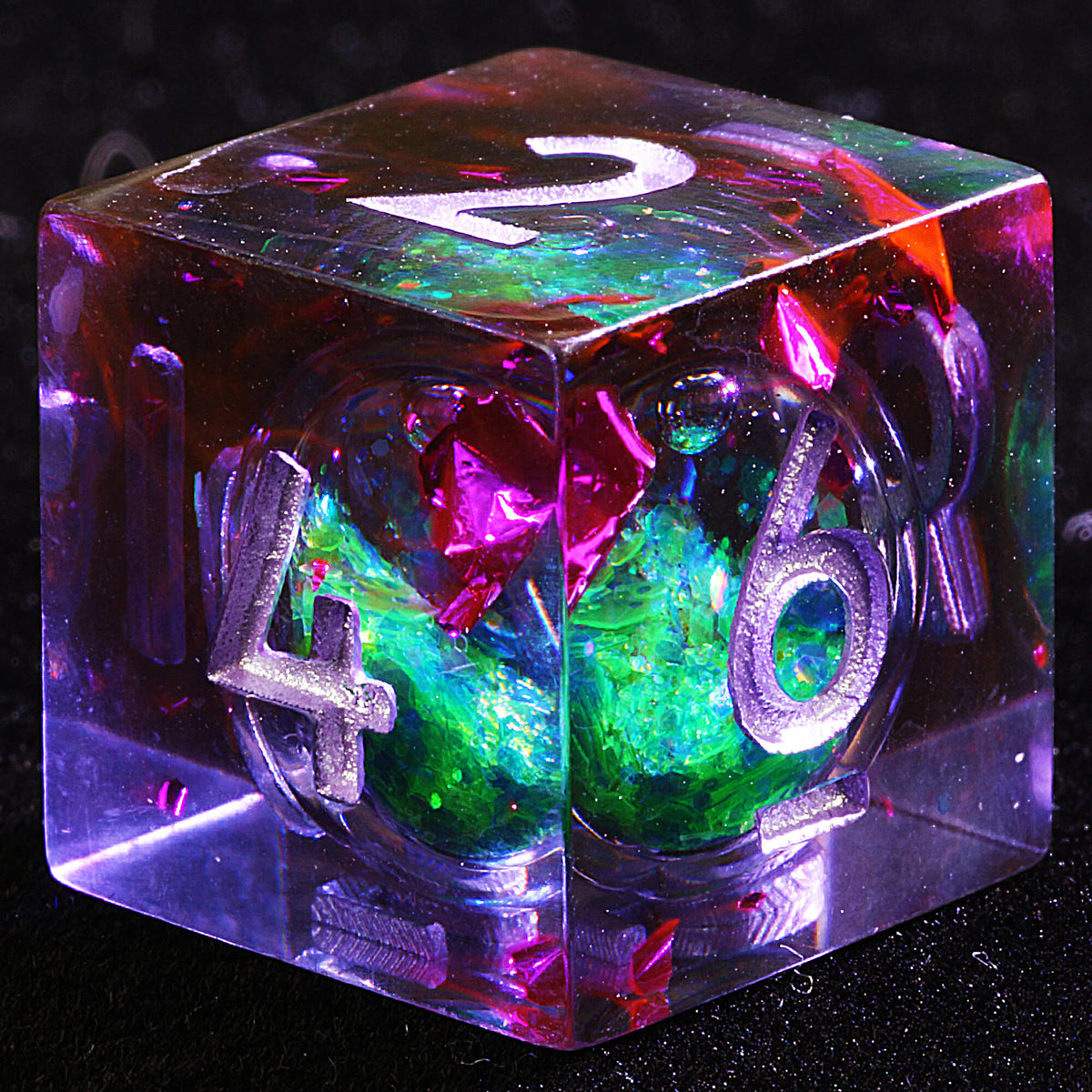 9 Polyhedral Resin Liquid Core D and D Dice Sets Void Shard