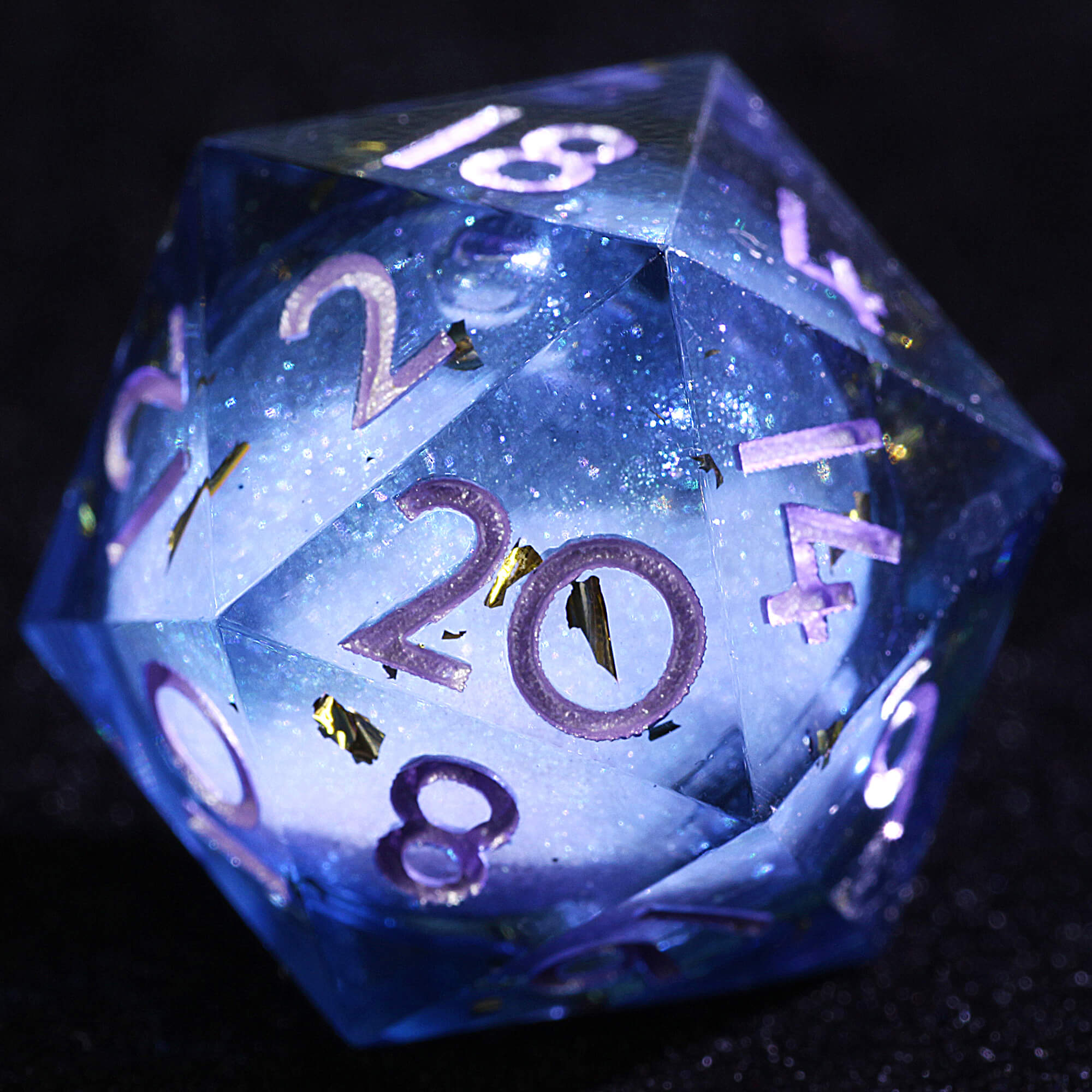 9 Polyhedral Resin Liquid Core Sets Dice D and D Abyssal Sand Tide - Dice of Dragons