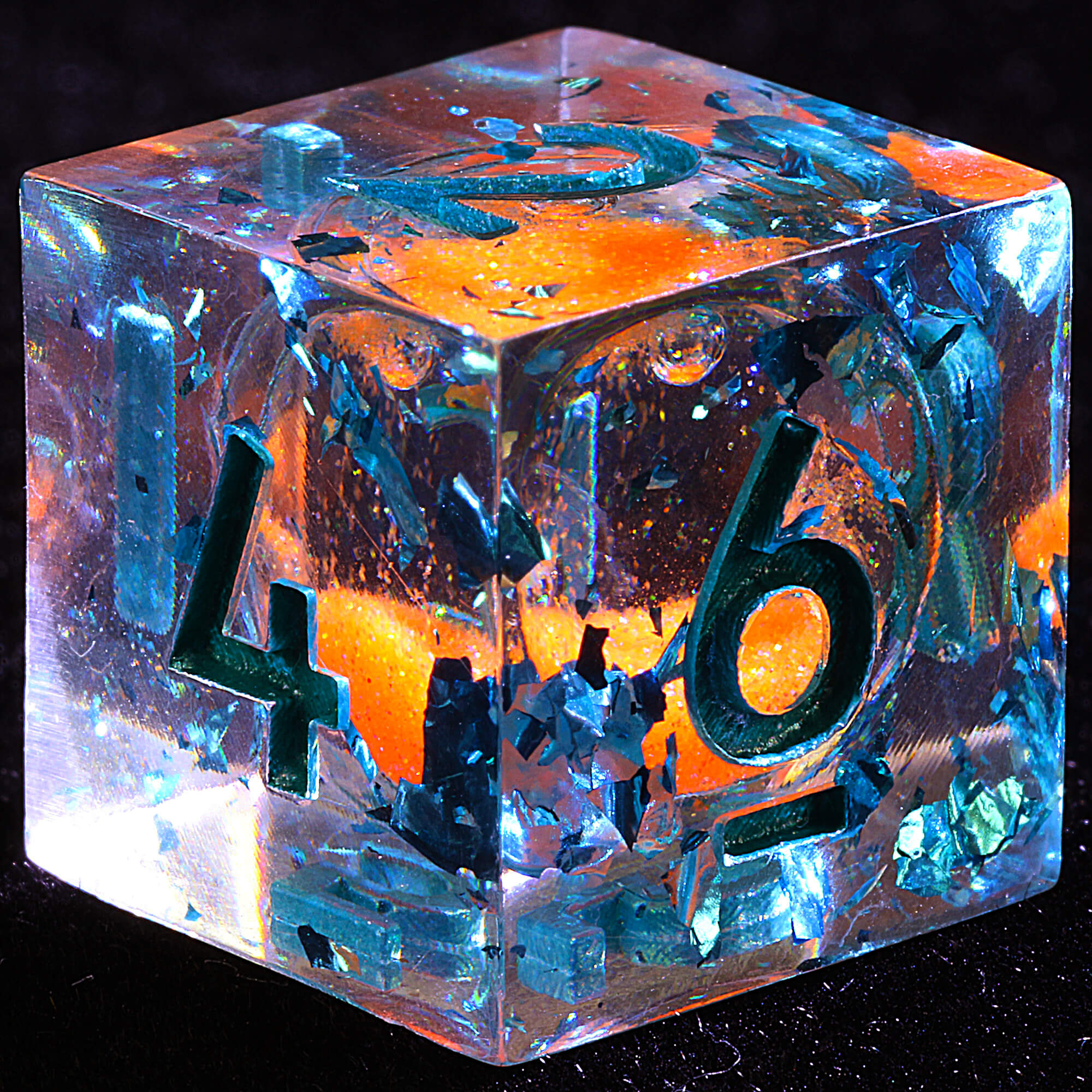 9 Polyhedral Resin Liquid Core Sets Dice DnD Azure Sand Tide - Dice of Dragons