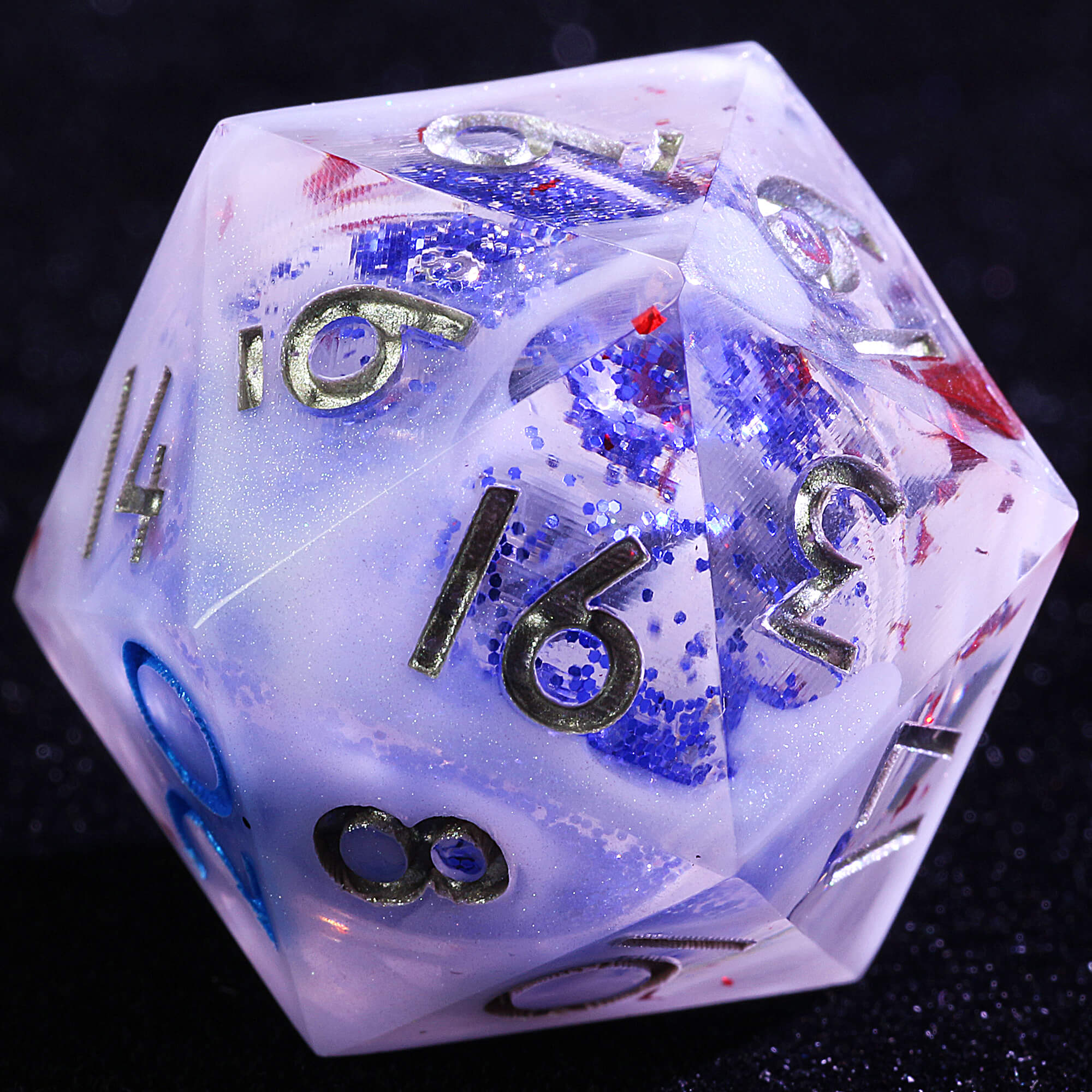 9 Polyhedral Resin Liquid Core DD Set of Dice Veiled Abyss - Dice of Dragons