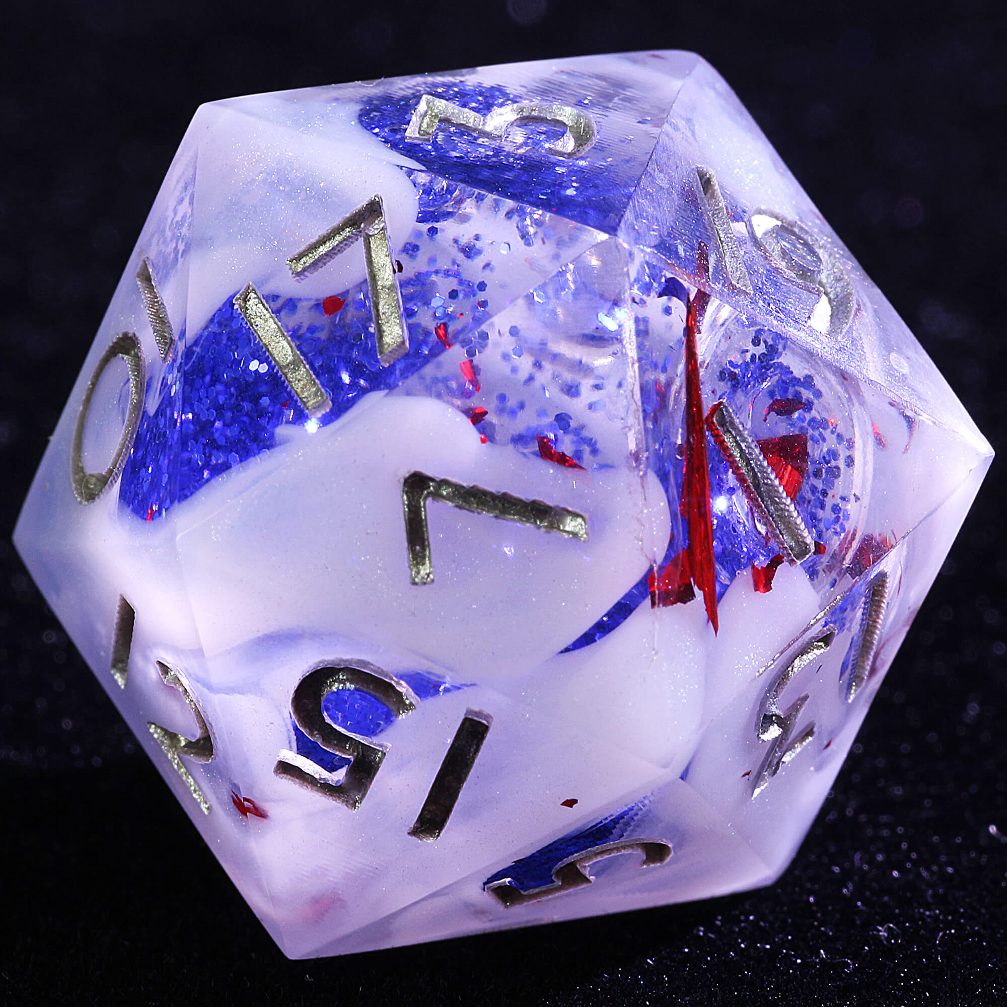 9 Polyhedral Resin Liquid Core DD Set of Dice Veiled Abyss - Dice of Dragons