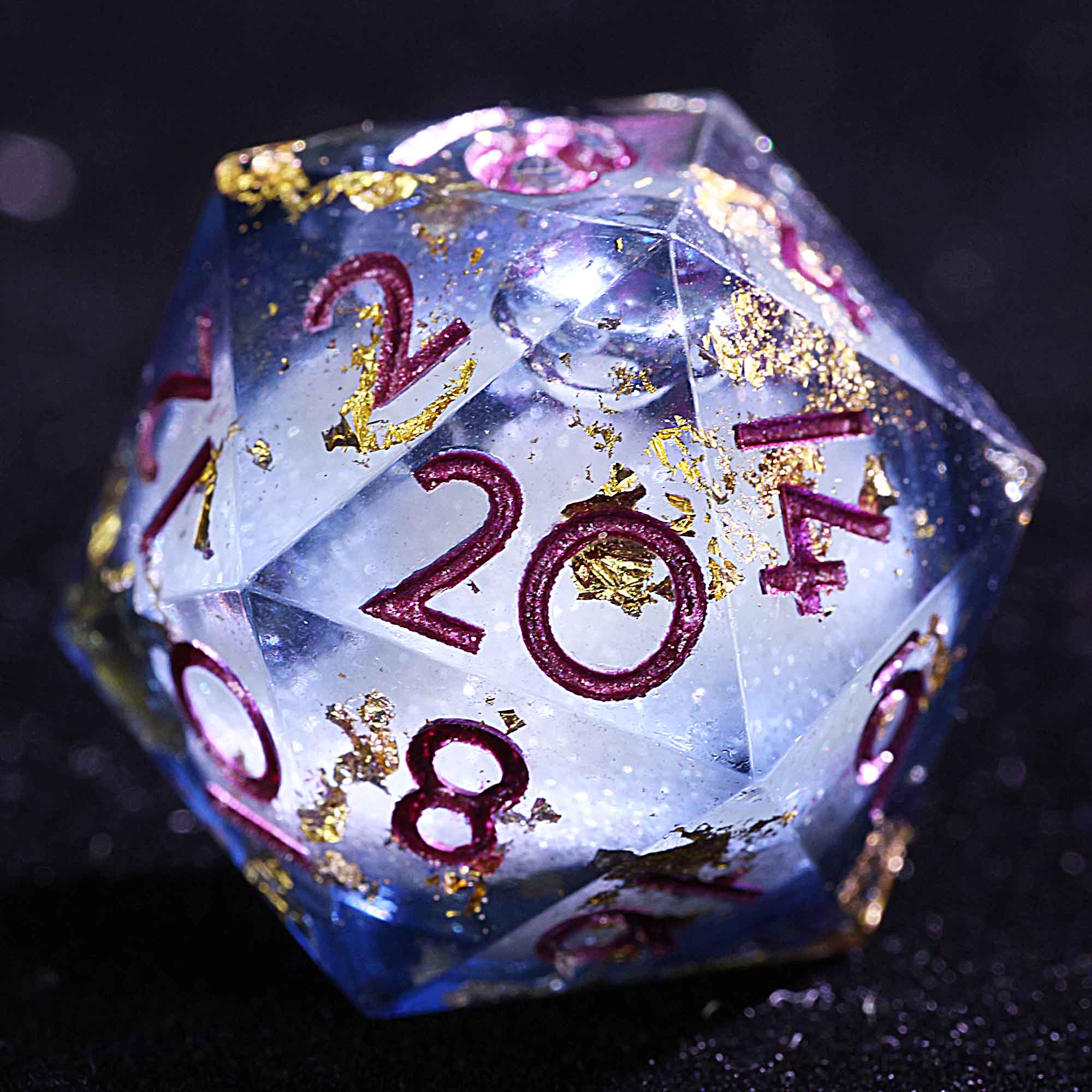 9 Polyhedral Resin Liquid Core DnD Dice Sets Tidal Sands Chronos