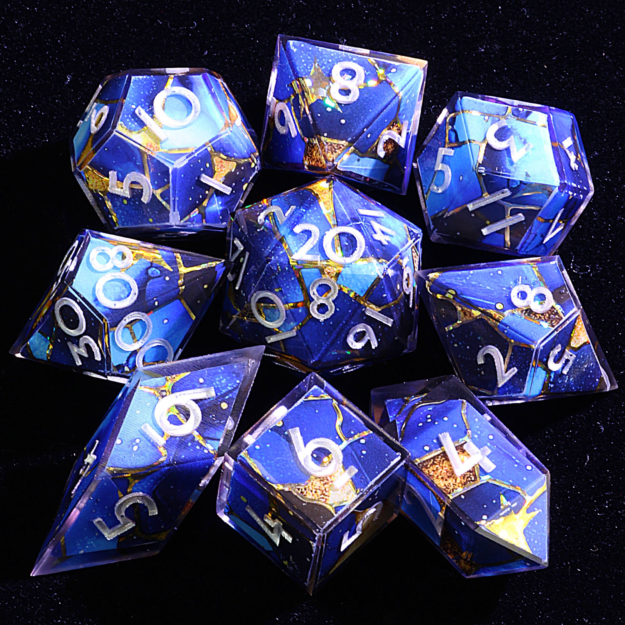 9 Polyhedral Resin Set of Dice DD Stargazer - Dice of Dragons