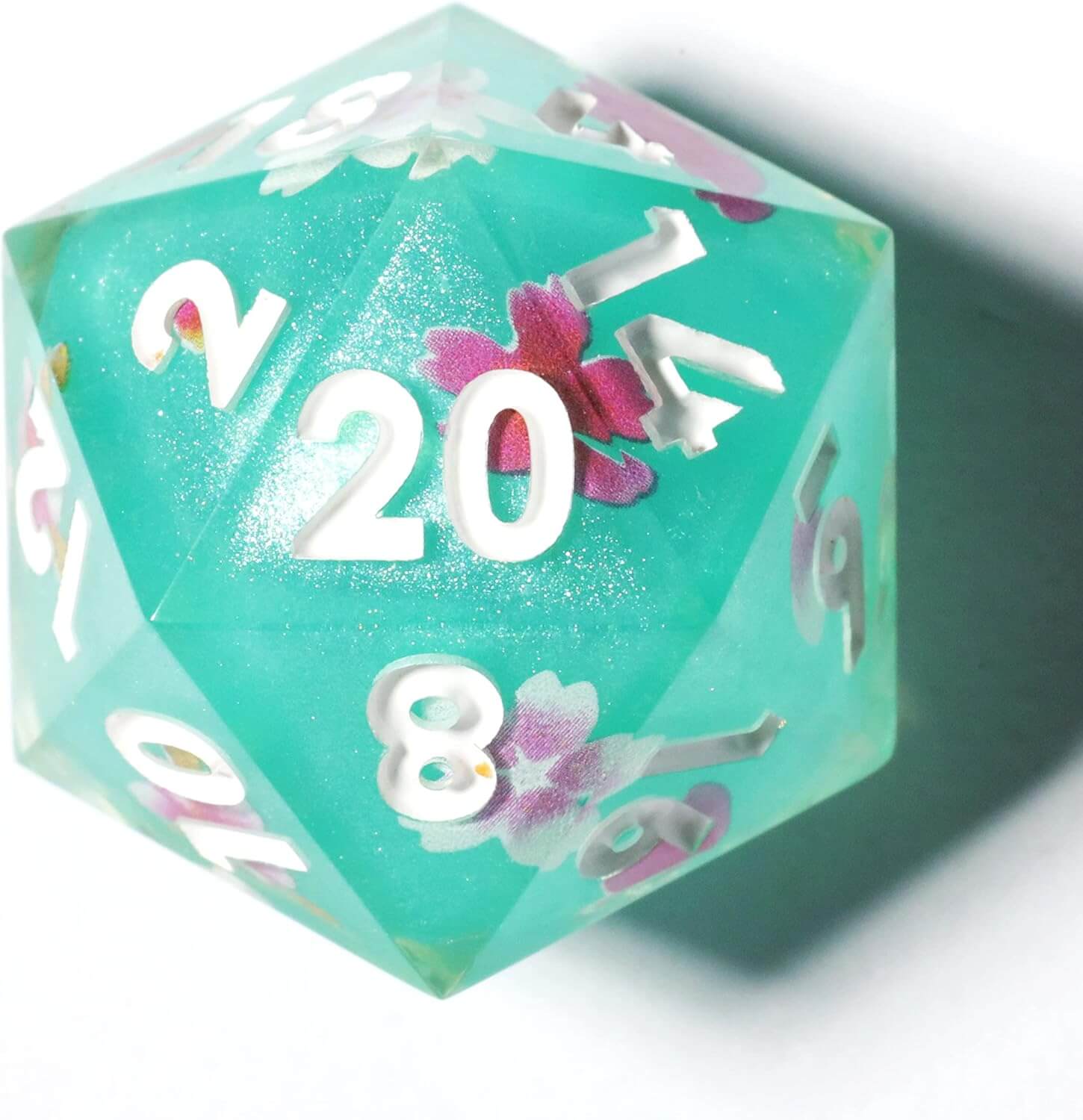 Arizona Tea Sharp Edge Resin Polyhedral 7-Piece D&D Dice Set - Dice of Dragons