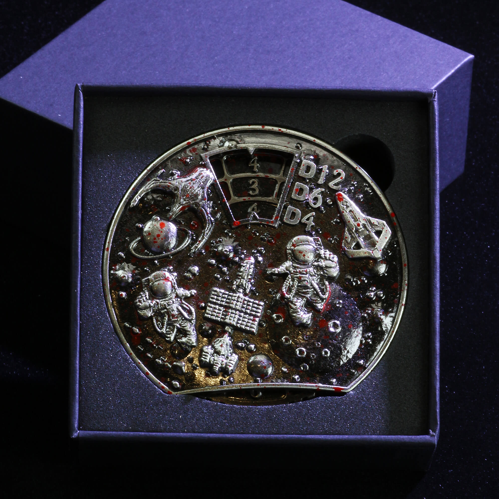 Astronaut 7 in 1 Roulette Metal DND Dice Fidget Spinner Gyroid Dice - Dice of Dragons