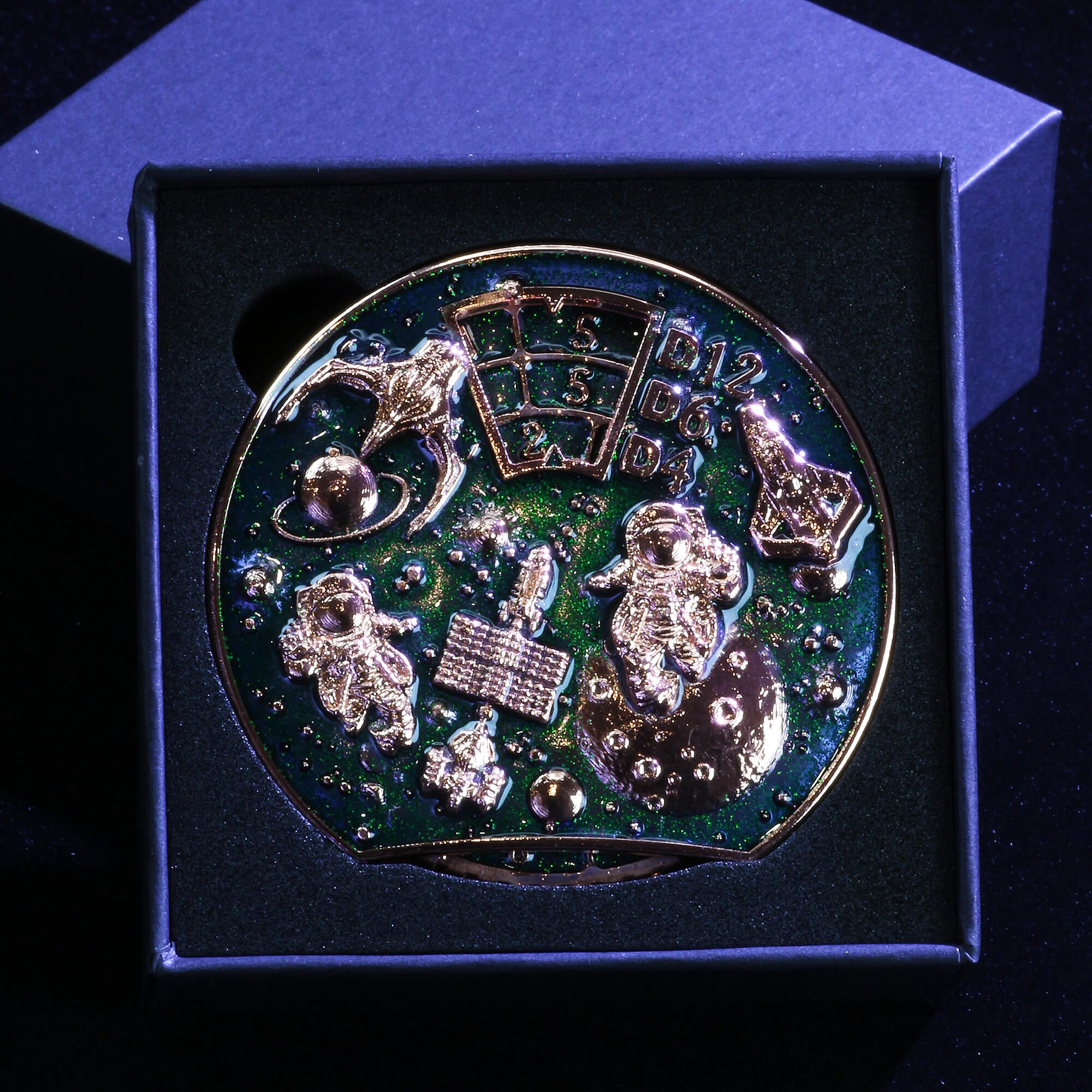 Astronaut 7 in 1 Roulette Metal DND Dice Fidget Spinner Gyroid Dice - Dice of Dragons