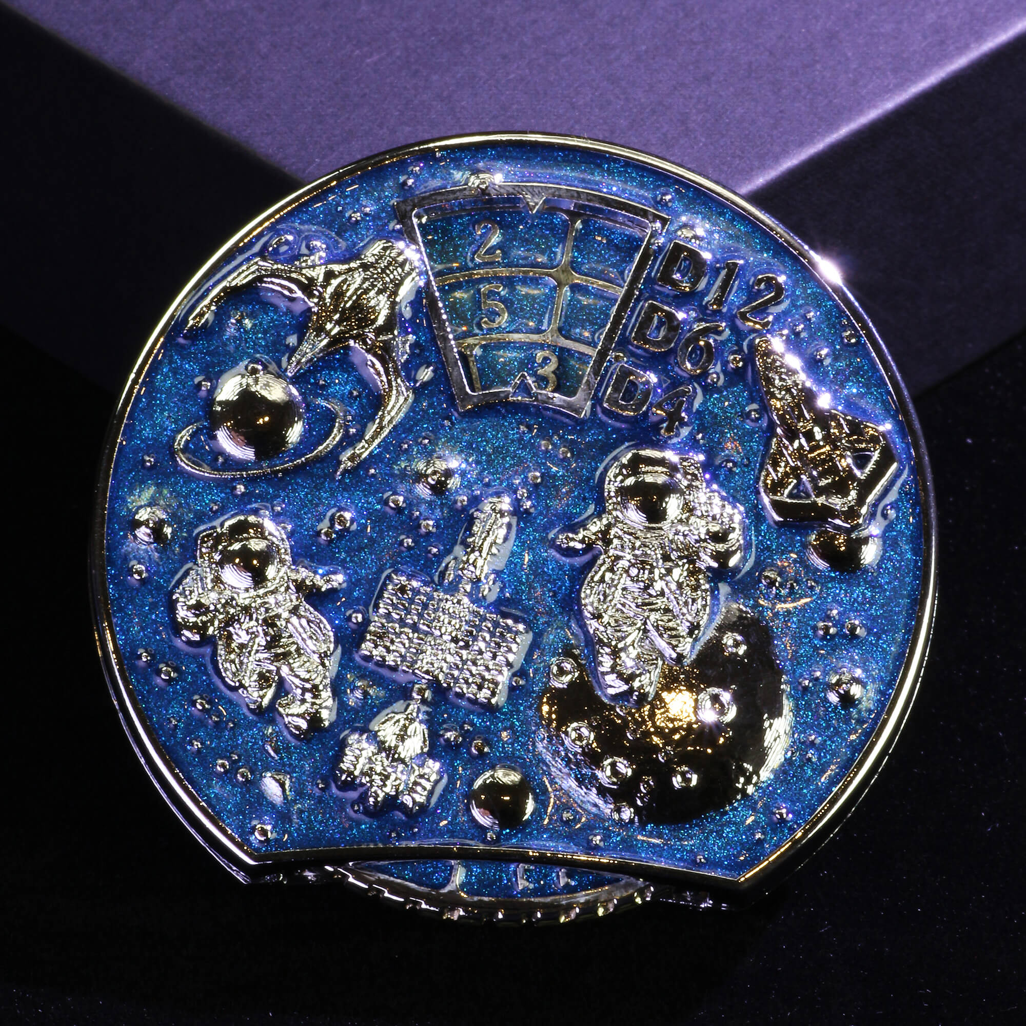 Astronaut 7 in 1 Roulette Metal DND Dice Fidget Spinner Gyroid Dice - Dice of Dragons