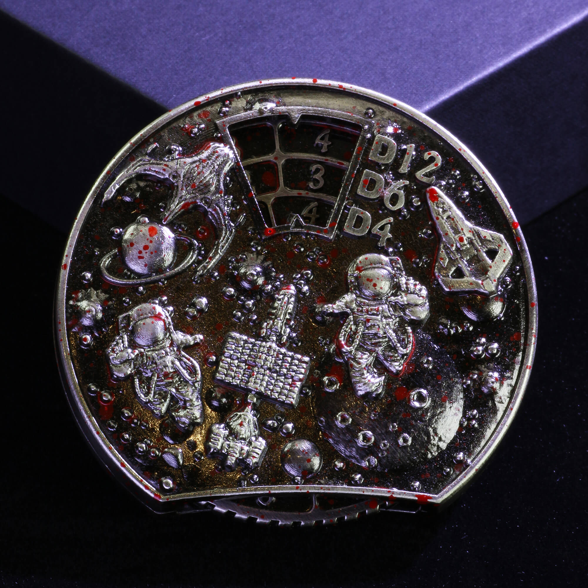 Astronaut 7 in 1 Roulette Metal DND Dice Fidget Spinner Gyroid Dice - Dice of Dragons