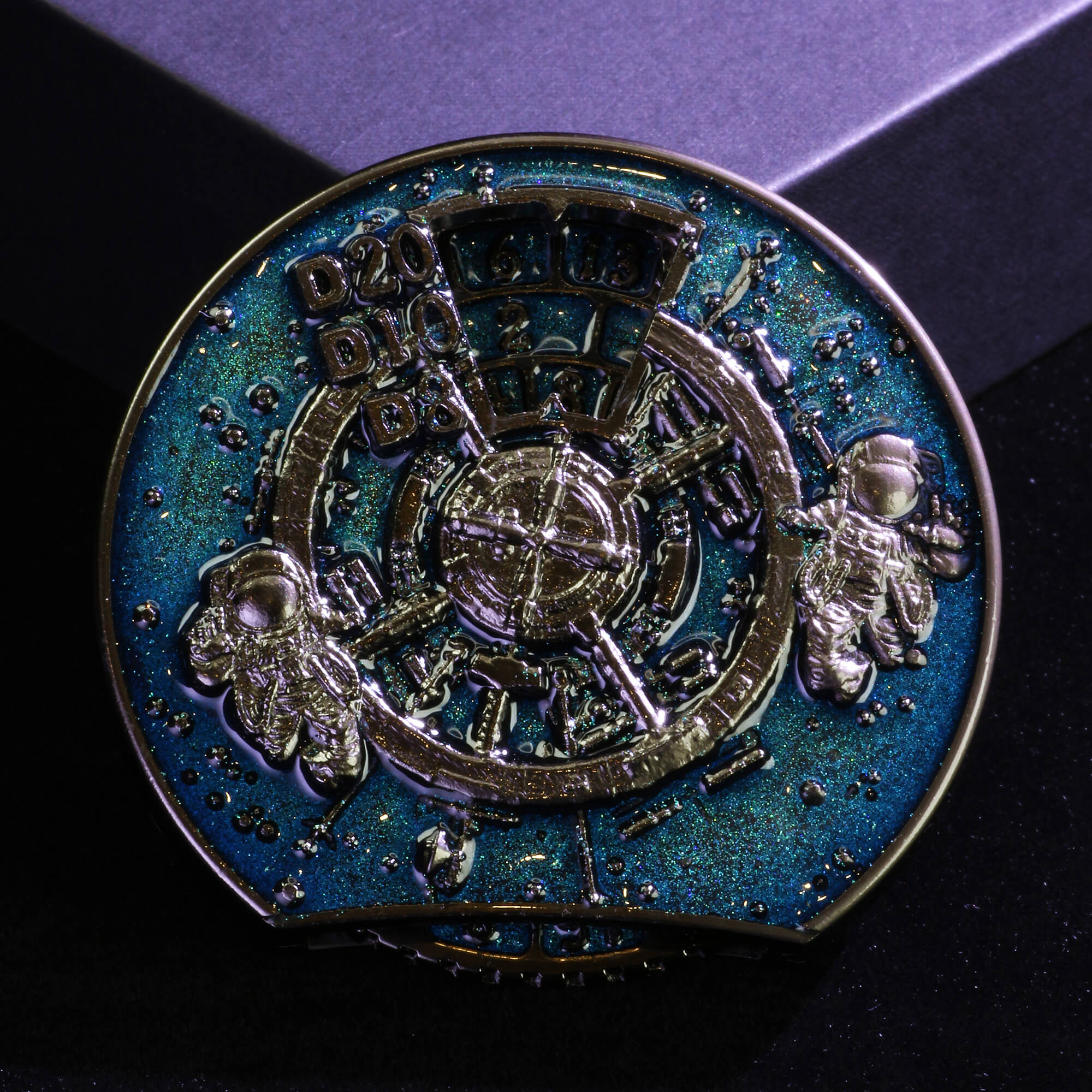 Astronaut 7 in 1 Roulette Metal DND Dice Fidget Spinner Gyroid Dice - Dice of Dragons